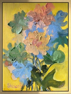 Original-Impasto-Dahlias Jardin d
Hiver Series-British Awarded Artist-Impression