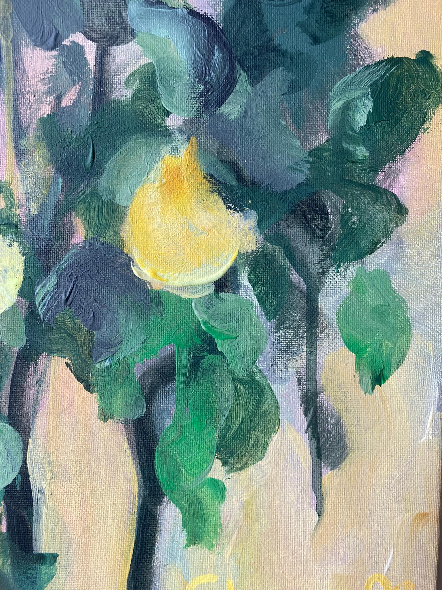 Original-La Vie en Rose-British AwardedArtist-Exhibition Collection-Oil-Rasarian - Abstract Painting Marrón de Shizico Yi