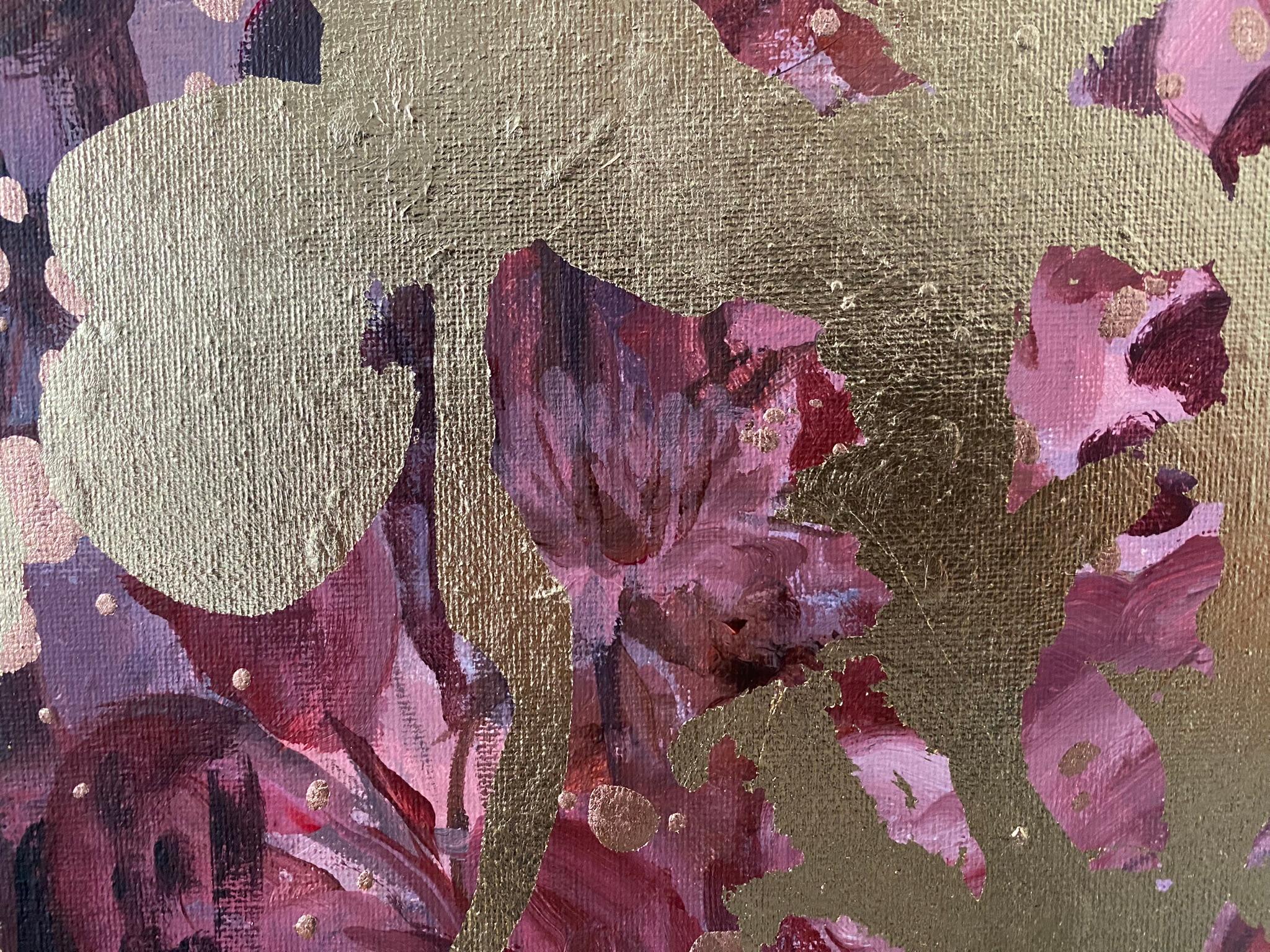 Originale-Landscape Memories V-astratto-espressione-foglia d'oro-Artista premiato nel Regno Unito 7