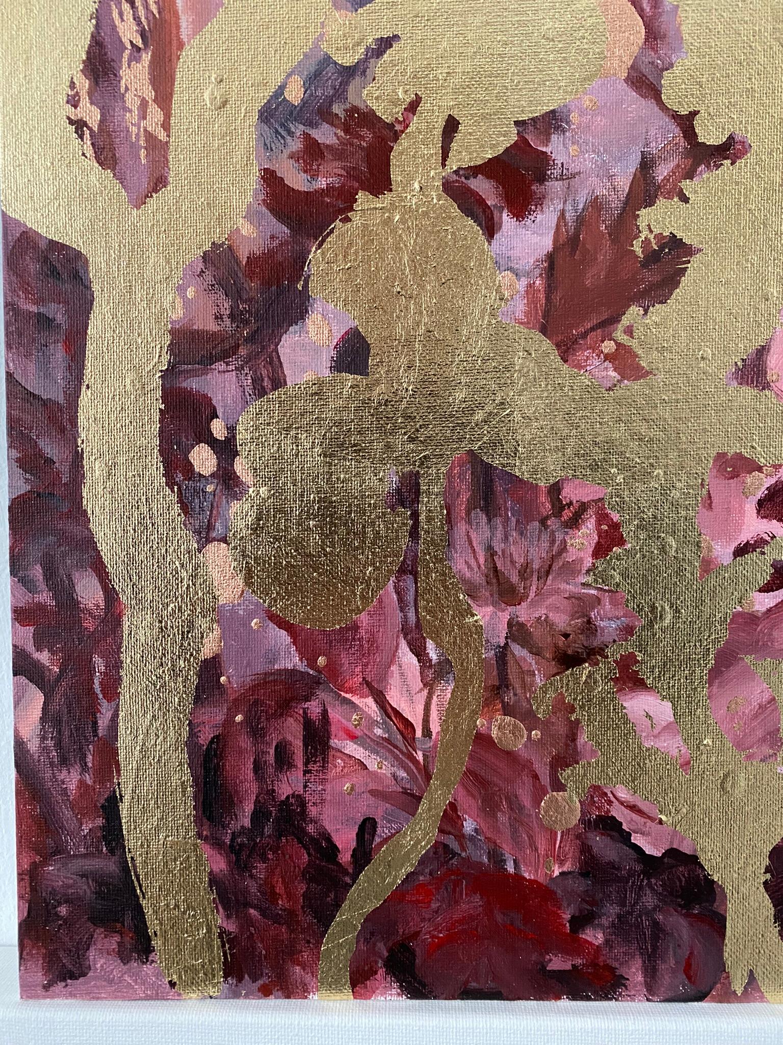 Originale-Landscape Memories V-astratto-espressione-foglia d'oro-Artista premiato nel Regno Unito 2