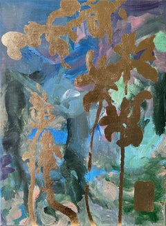 Original-Landscape Memories VI-abstract-expression-gold-British Awarded Artist