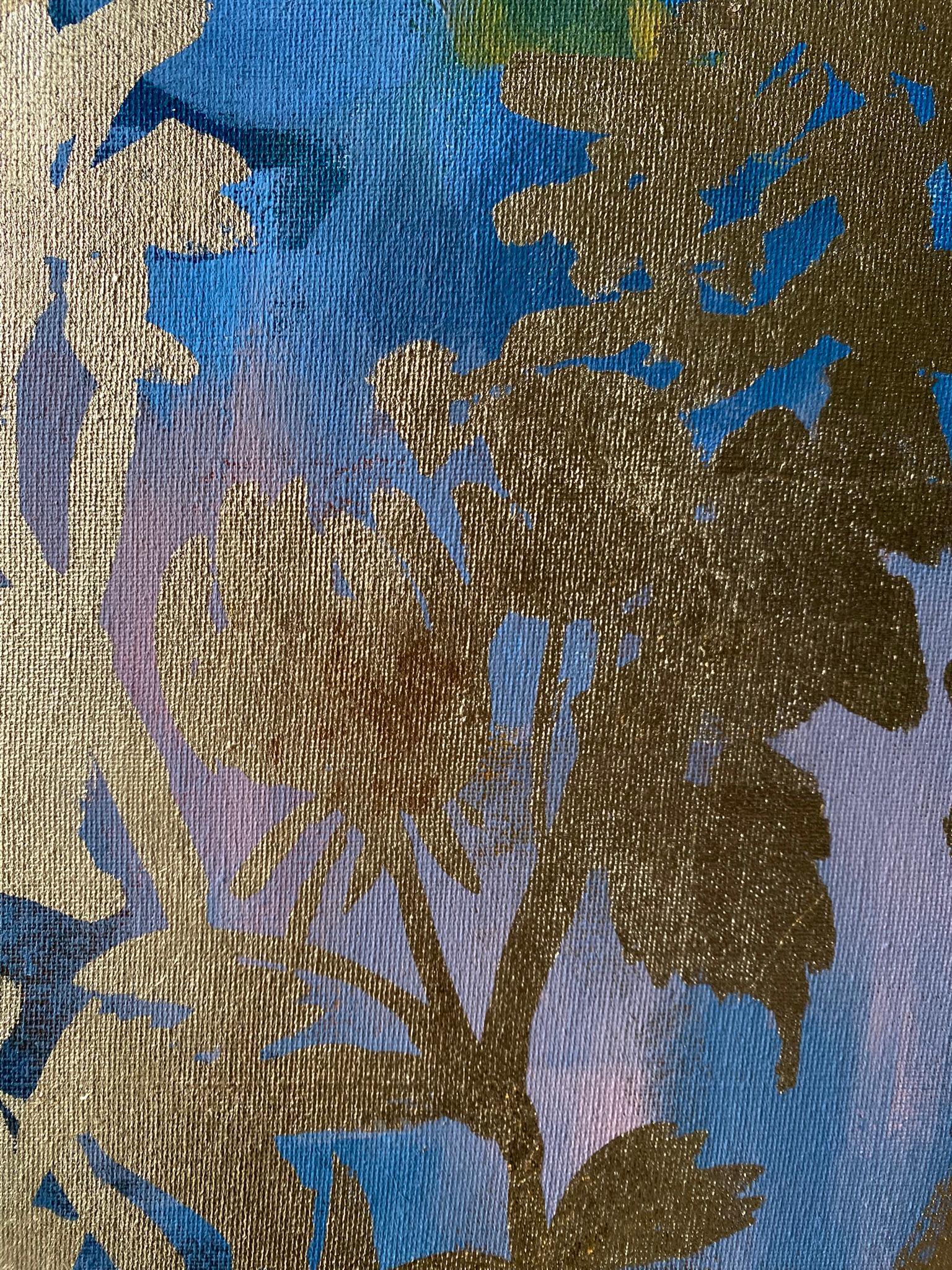 Original-Landscape Memory-British Awarded Artist-Gold Leaf, huile sur toile en vente 8