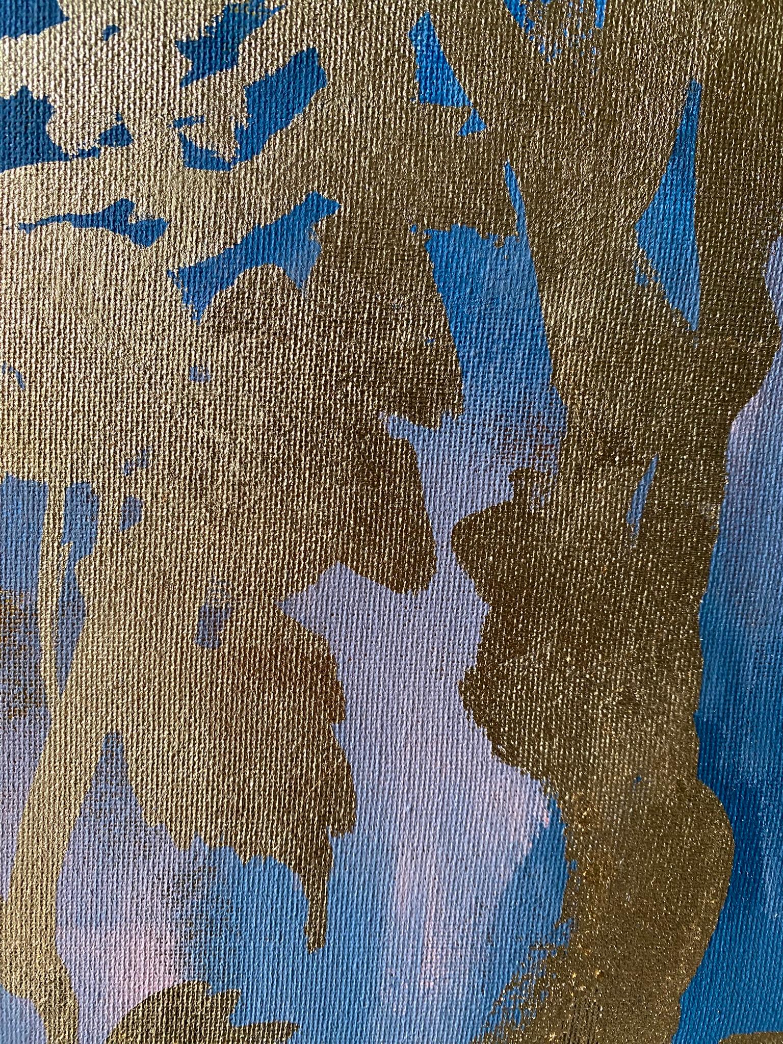 Original-Landscape Memory-British Awarded Artist-Gold Leaf, huile sur toile en vente 10