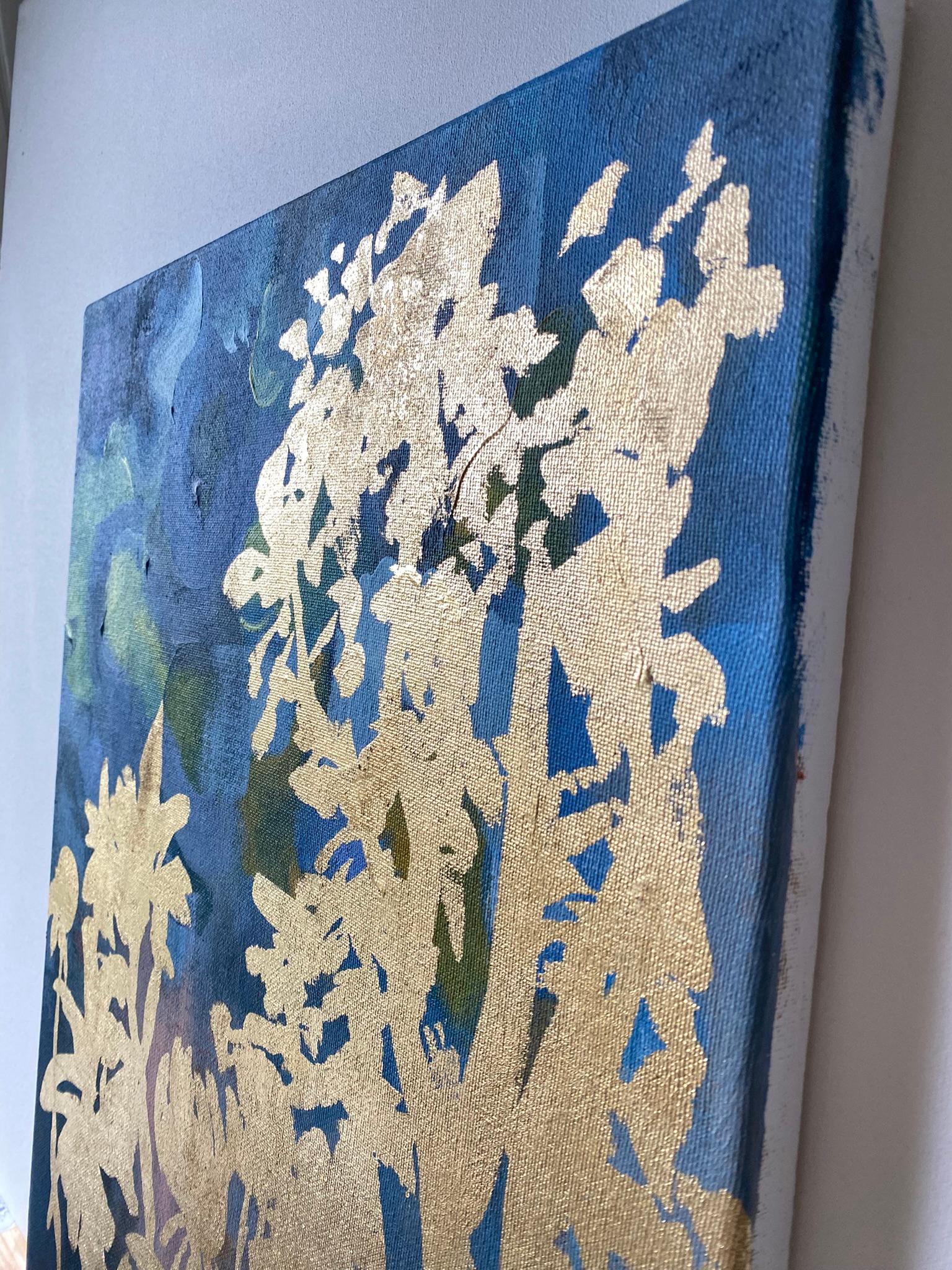 Original-Landscape Memory-British Awarded Artist-Gold Leaf, huile sur toile en vente 12