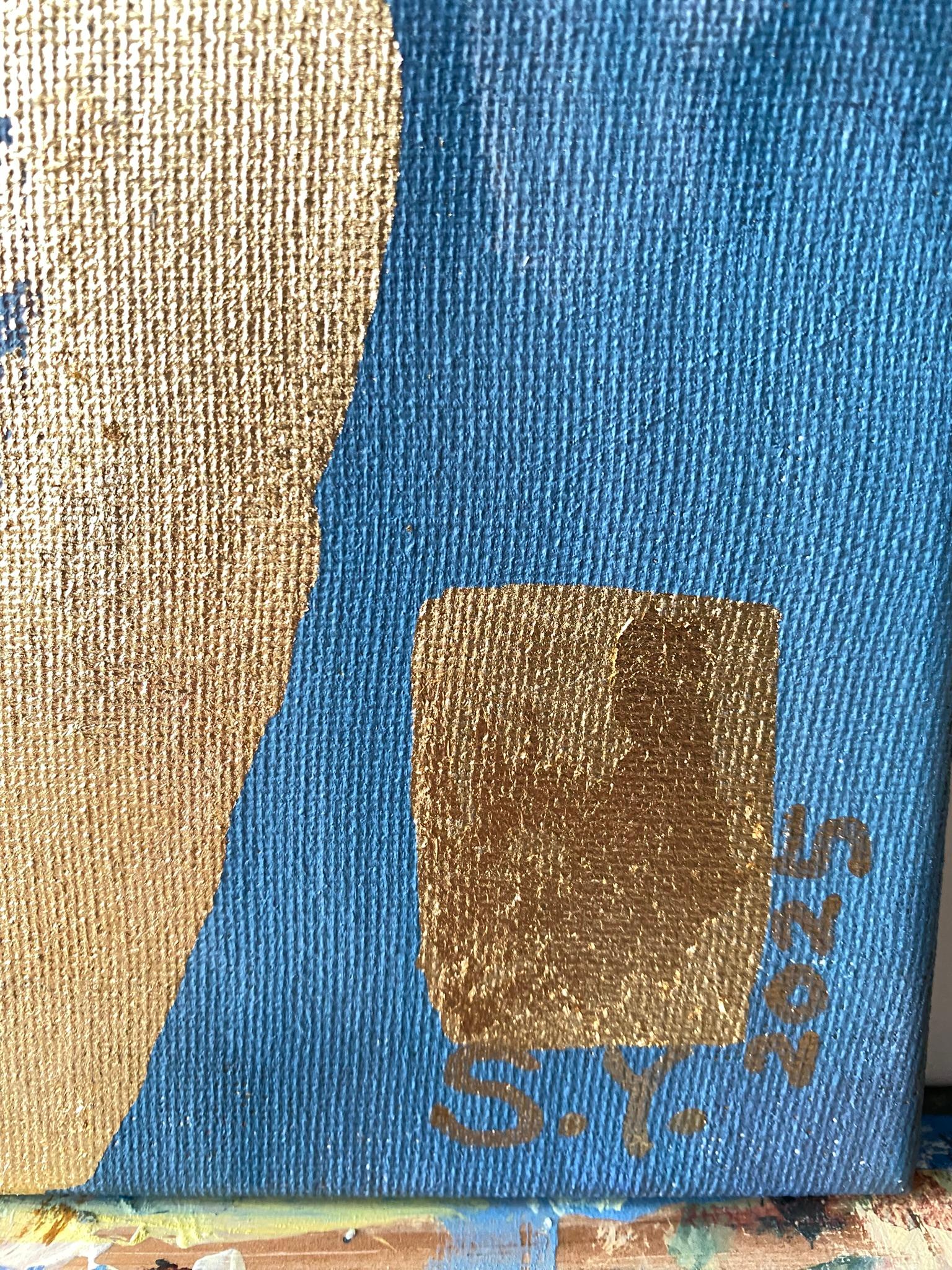 Original-Landscape Memory-British Awarded Artist-Gold Leaf, huile sur toile en vente 4