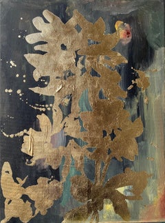 Original-Paisaje Recuerdo-Hoja de Oro, óleo sobre lienzo-Artista británico galardonado
