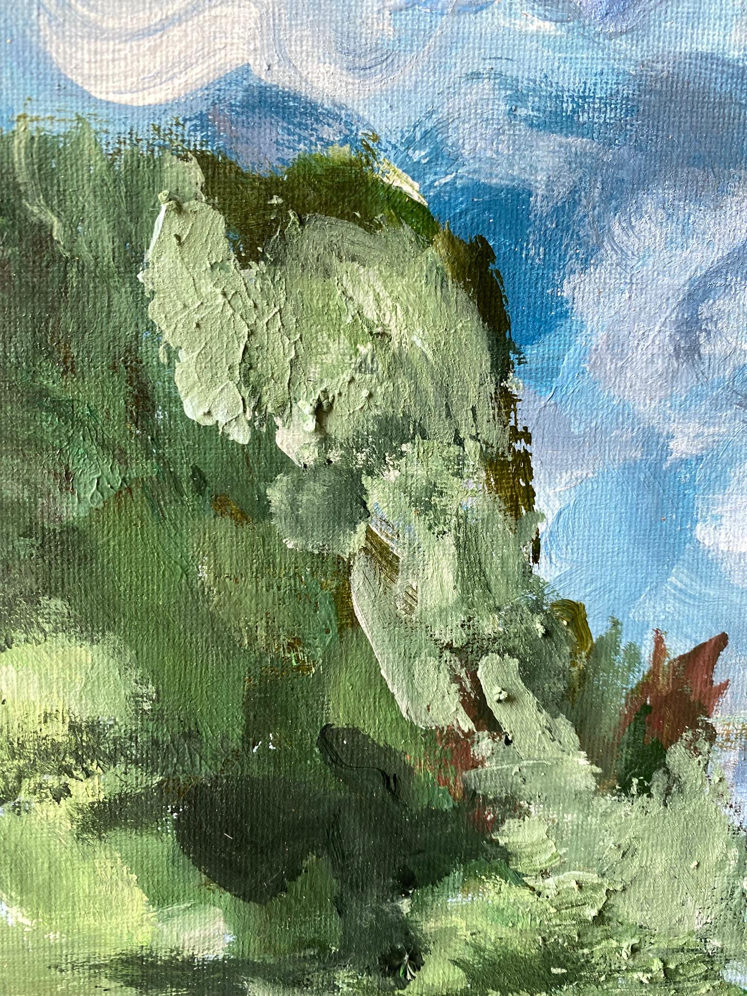 Original-Landscape Memory-Large Seascape-British Awarded Artist-Gold Leaf, Oil For Sale 8