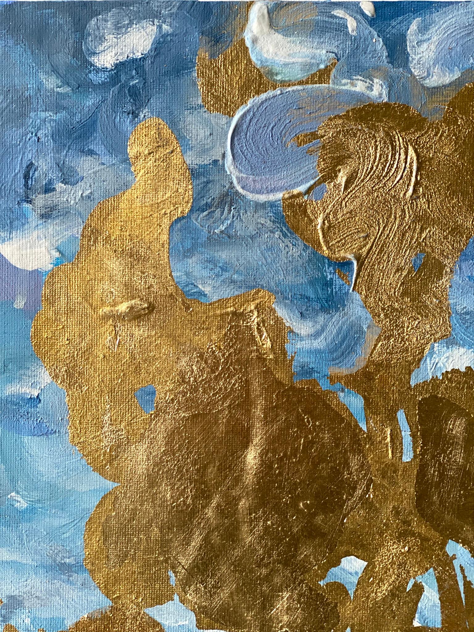 Original-Landscape Memory-Large Seascape-British Awarded Artist-Gold Leaf, Oil For Sale 15