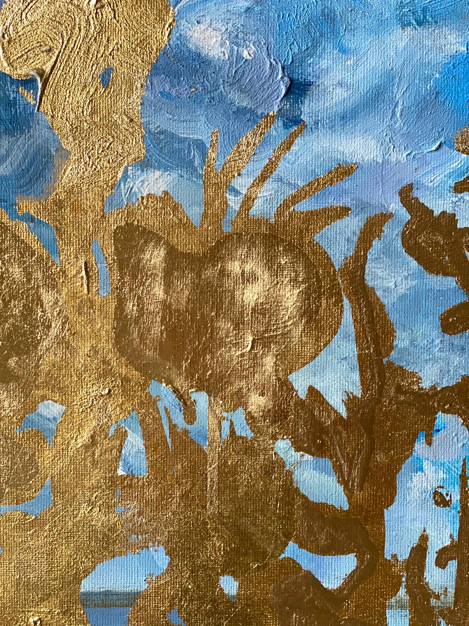 Original-Landscape Memory-Large Seascape-British Awarded Artist-Gold Leaf, Oil For Sale 16