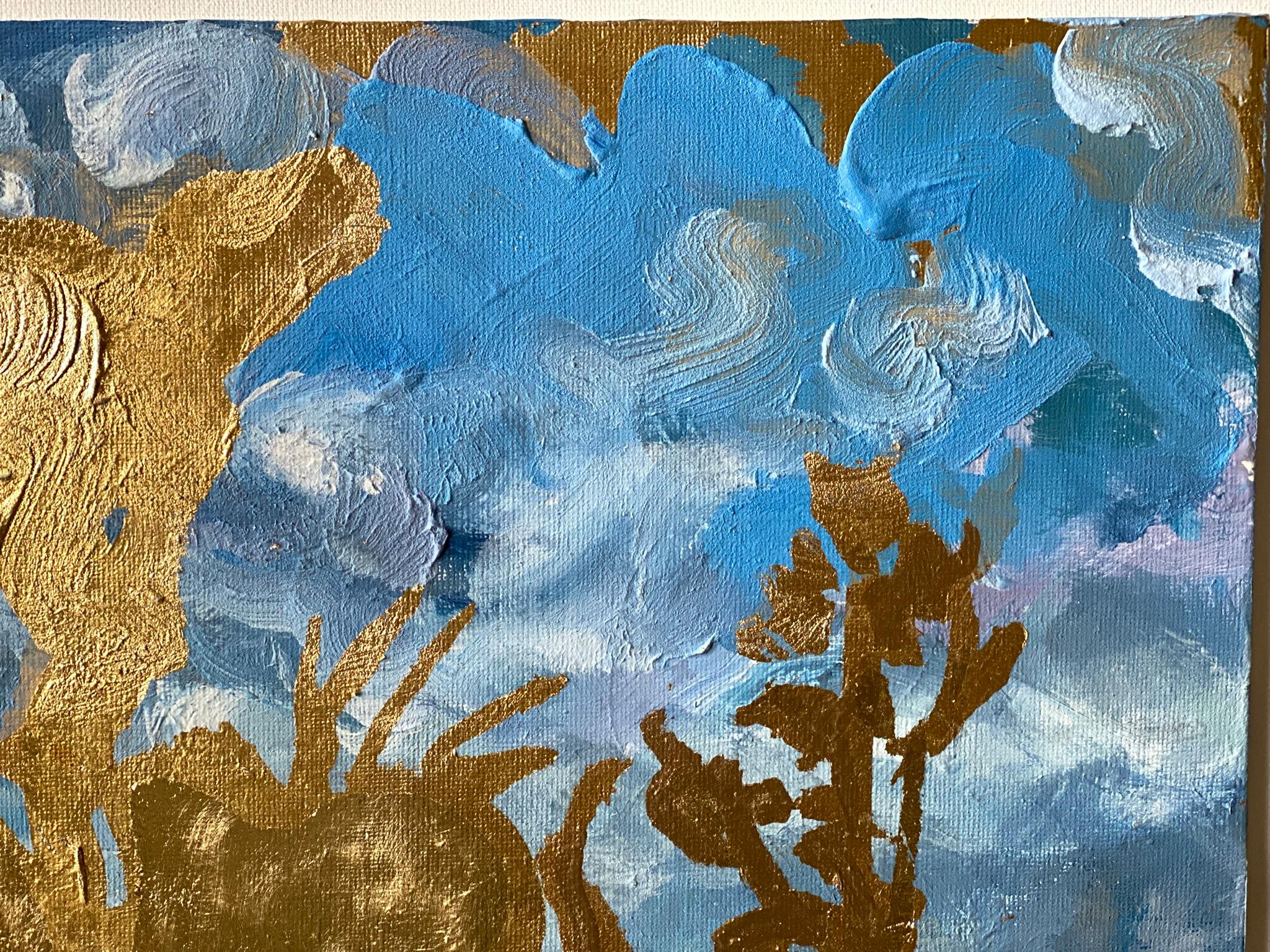 Original-Landscape Memory-Large Seascape-British Awarded Artist-Gold Leaf, Oil For Sale 2