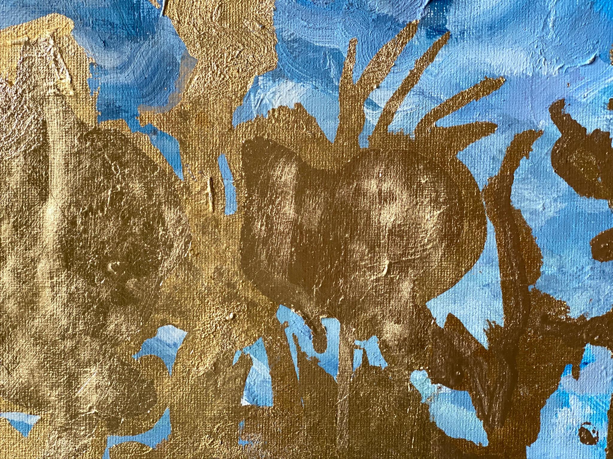 Original-Landscape Memory-Large Seascape-British Awarded Artist-Gold Leaf, Oil For Sale 4