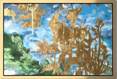 Original-Landschaftserinnerung-Große Seelandschaft-Großer britischer Preisträger, Blattgold, Öl