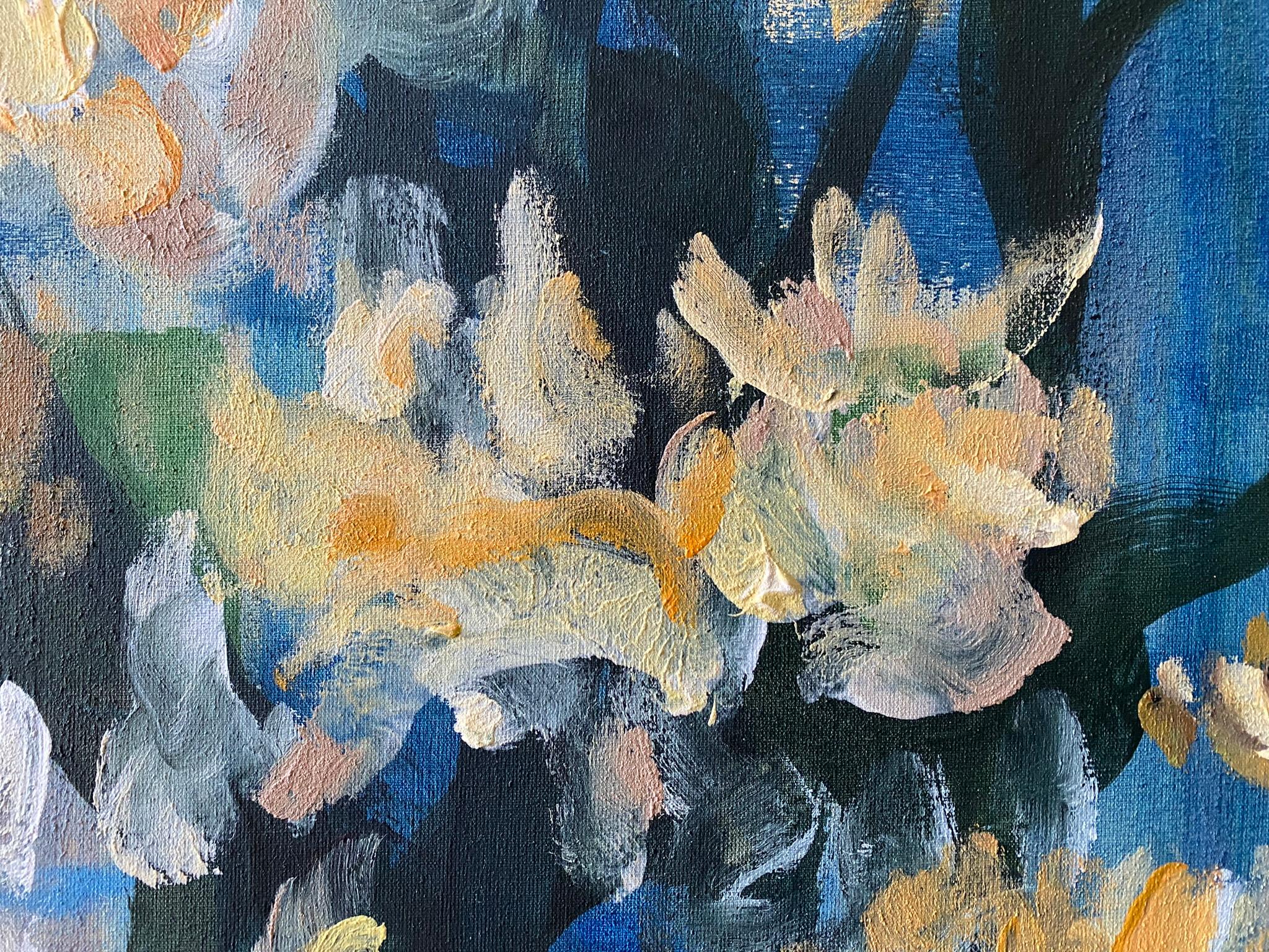 Original-Large-Magnolias-Weaver Series-Feat. Scottish Tartan-UK Awarded Artist For Sale 4