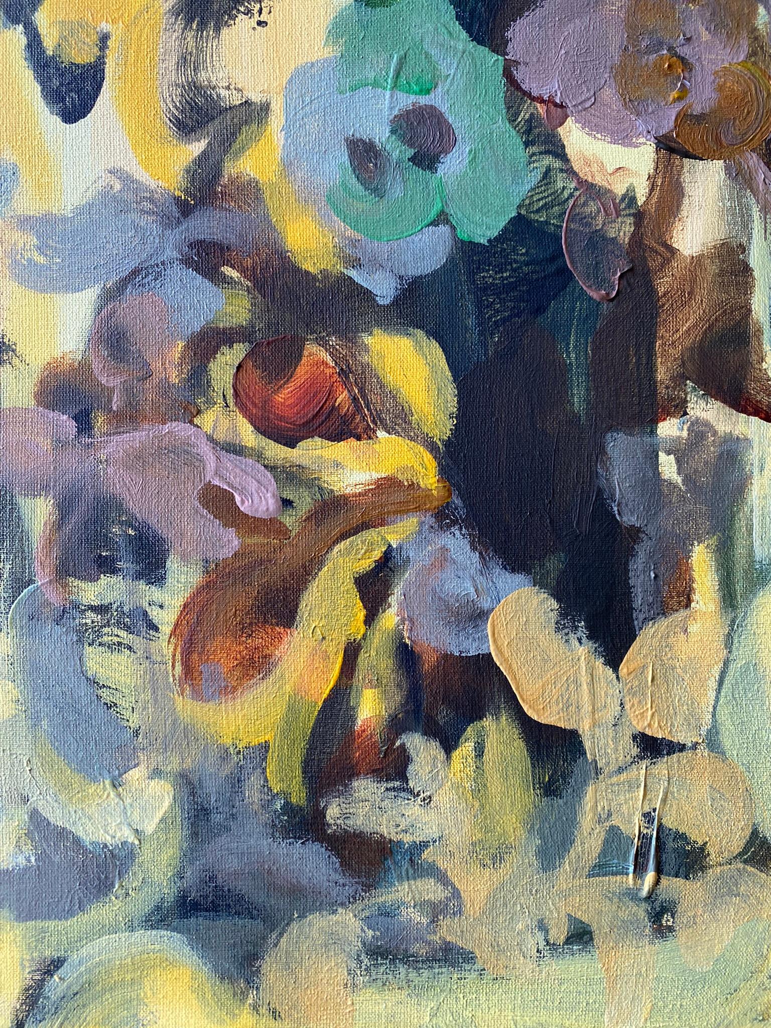 Olio originale di grandi dimensioni-130 YR Tigli in giallo-Artista britannico premiato-Espressione in vendita 10