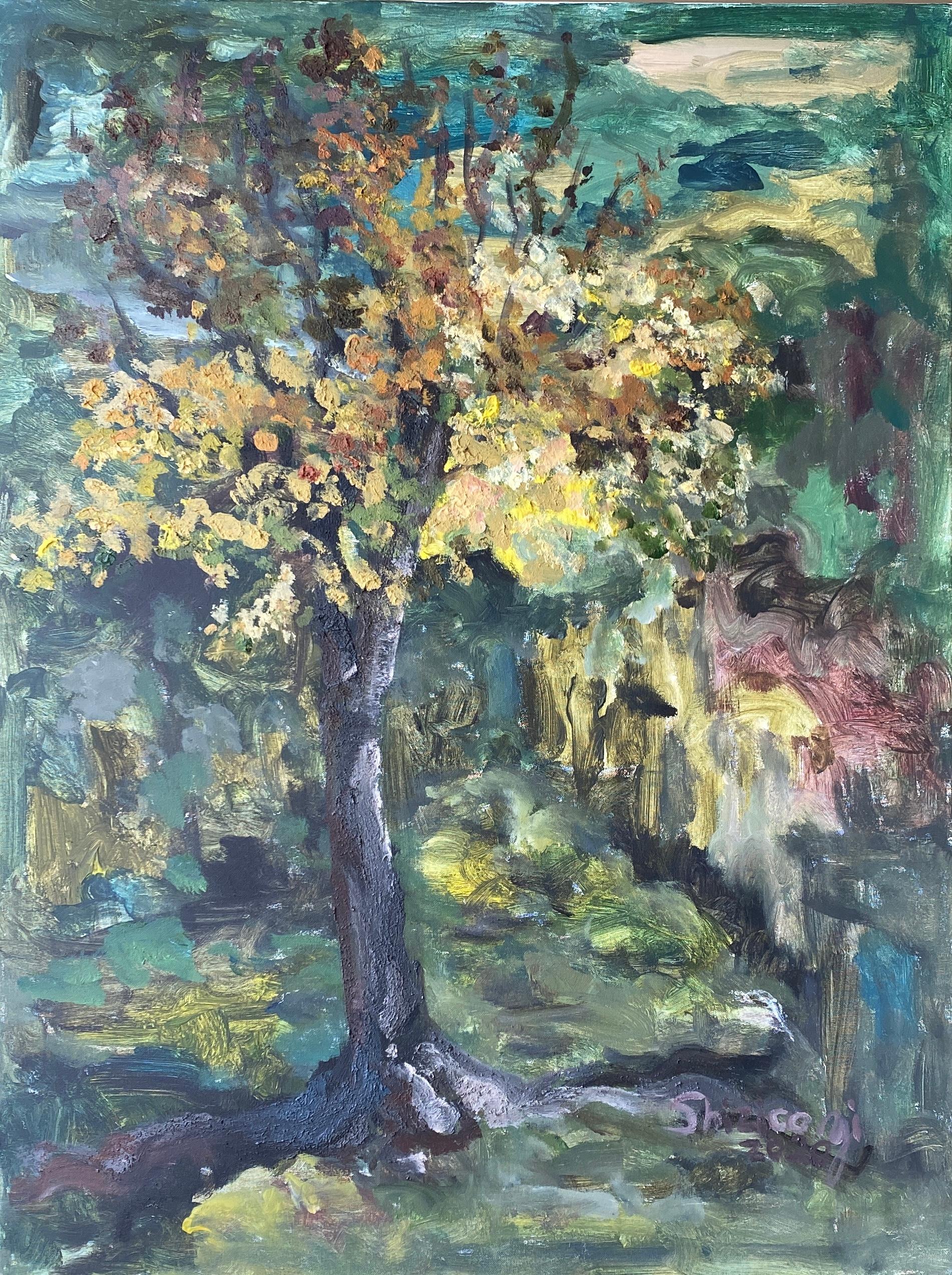 Original Oil-Autumn in London-Plein Air-British Awarded Artist-Large-impression For Sale 11