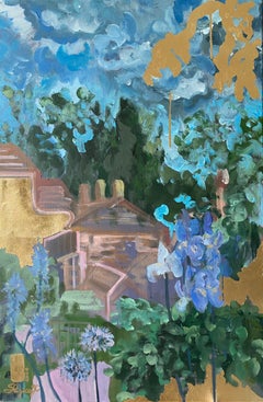 Grande huile originale de l'artiste Constant Gardener, récompensé au Royaume-Uni