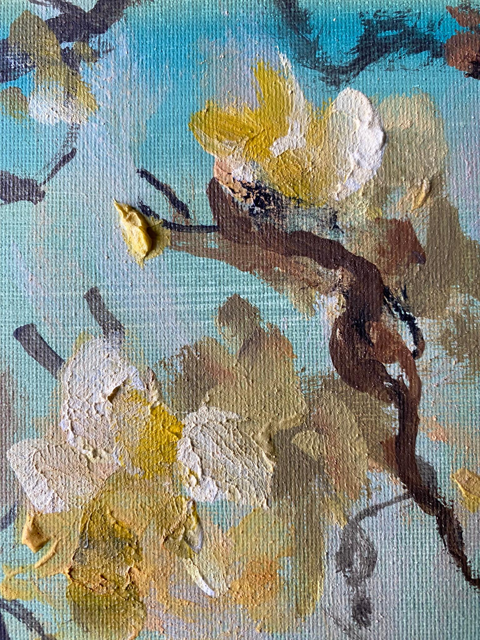 Original-Magnolias-Memory Landscape-UK Awarded Artist-oil on canvas board-Spring For Sale 8