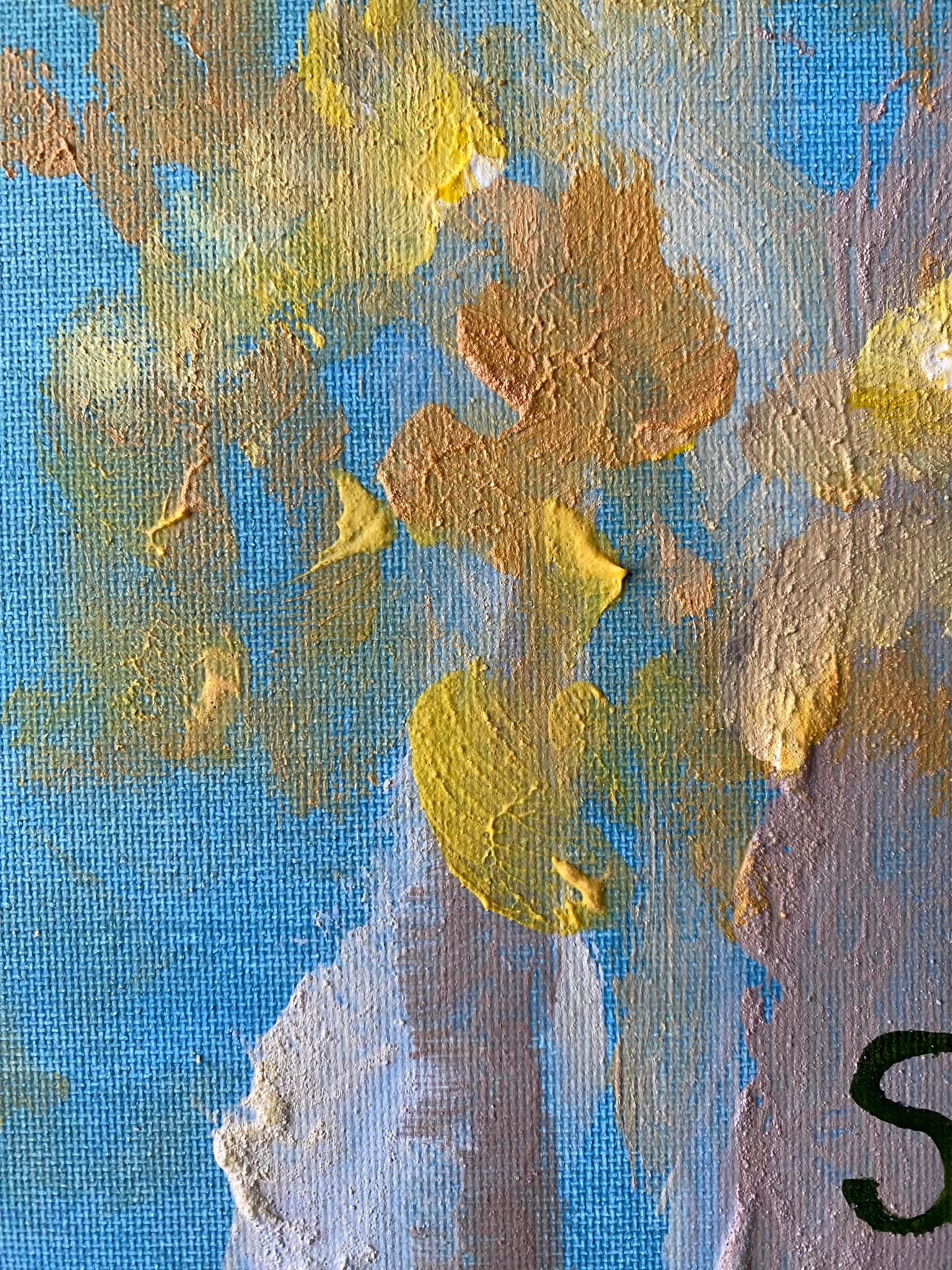Original-Magnolias-Memory Landscape-UK Awarded Artist-oil on canvas board-Spring For Sale 11