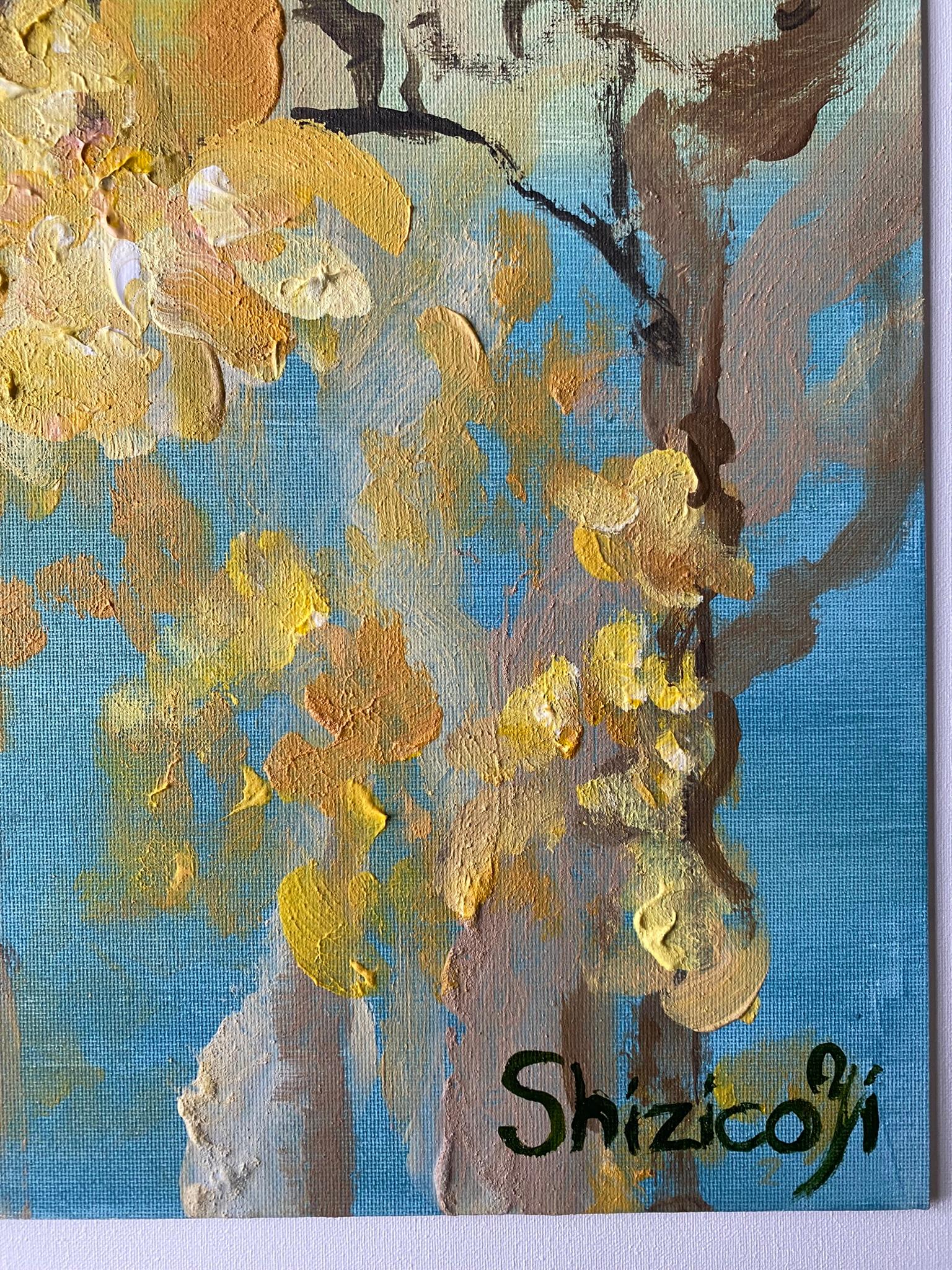 Original-Magnolias-Memory Landscape-UK Awarded Artist-oil on canvas board-Spring For Sale 2
