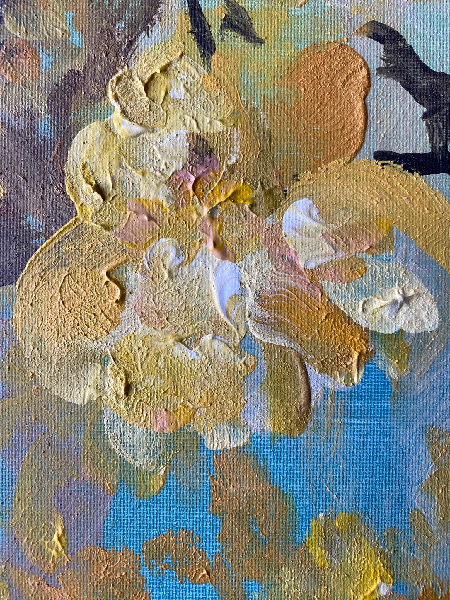 Original-Magnolias-Memory Landscape-UK Awarded Artist-oil on canvas board-Spring For Sale 6