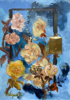 Original-Night Roses-Rosarian Series 2026 -Awarded Artist-Impasto with Gold Leaf