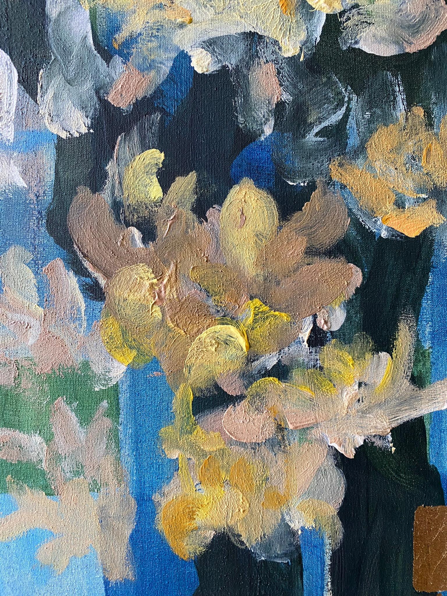 Olio originale con cornice grande-Magnolias-Feat. Tartan scozzese-Artista britannico premiato in vendita 7