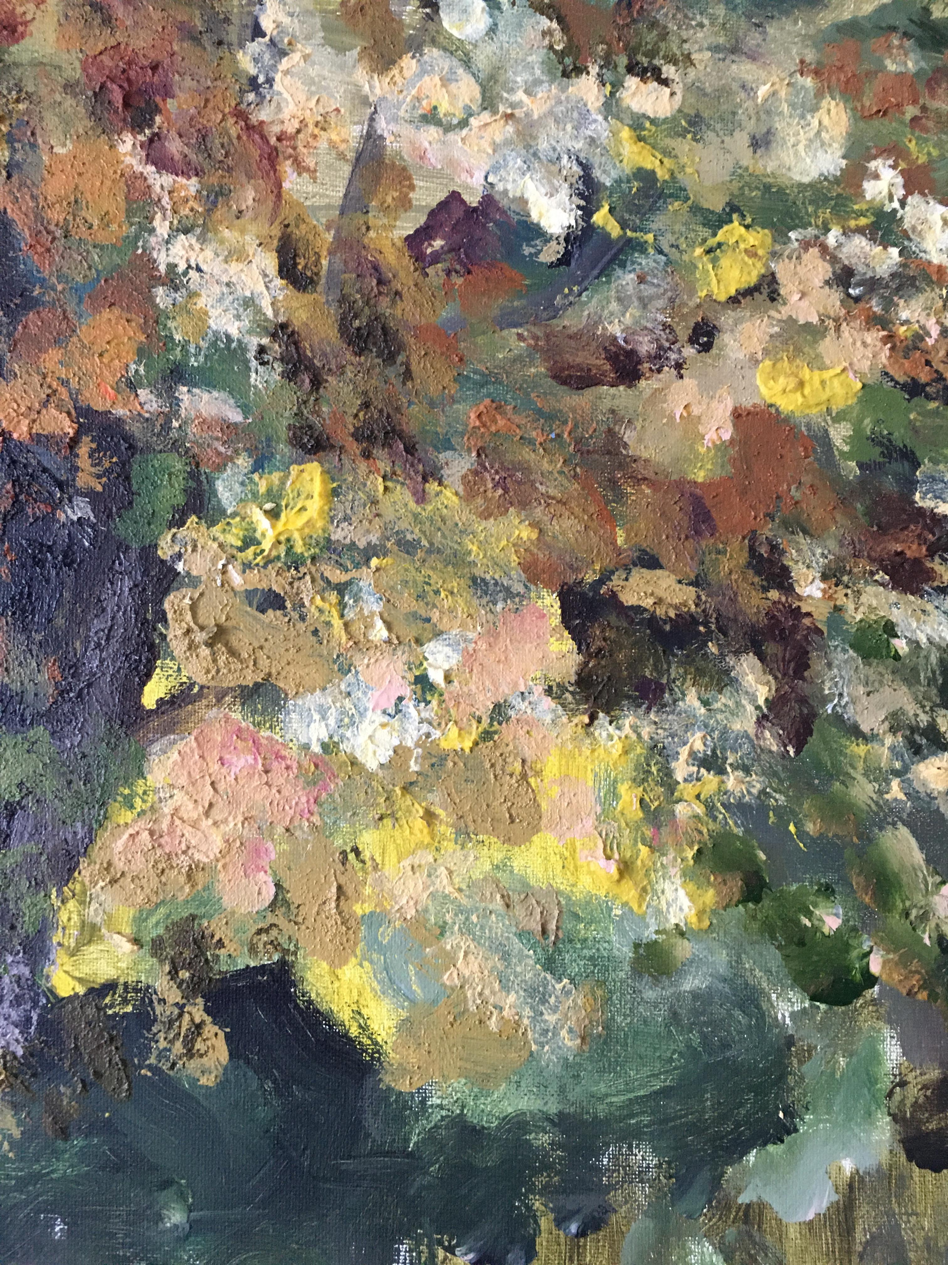 Original Ölgemälde - Herbst in London Nr. 1-expression-plein air-award preisgekrönter britischer Künstler (Abstrakter Impressionismus), Painting, von Shizico Yi