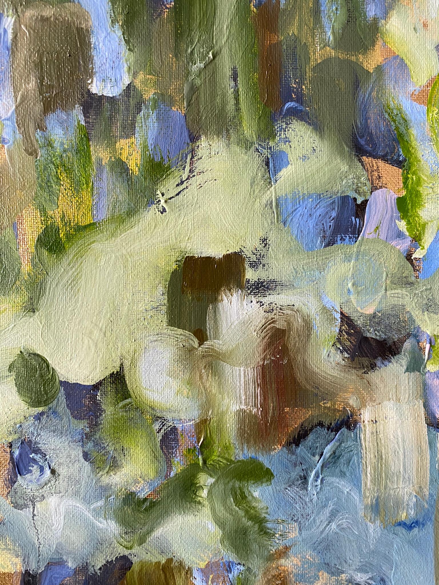 Olio originale - Paesaggio notturno e diurno - Set di ricordi - Artista britannico premiato - Foglia d'oro 7