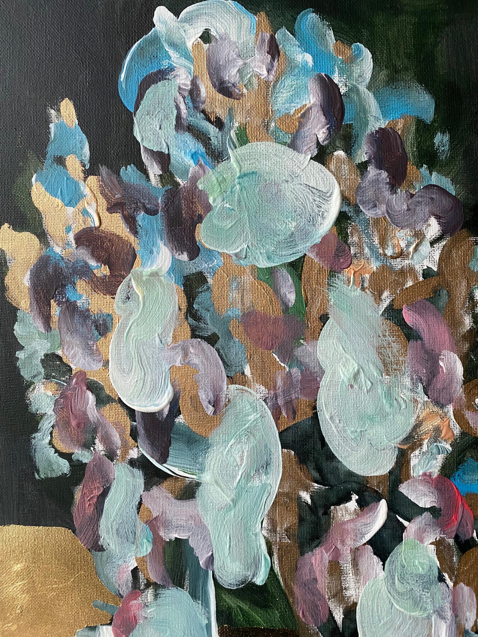 Olio originale - Paesaggio notturno e diurno - Set di ricordi - Artista britannico premiato - Foglia d'oro 8
