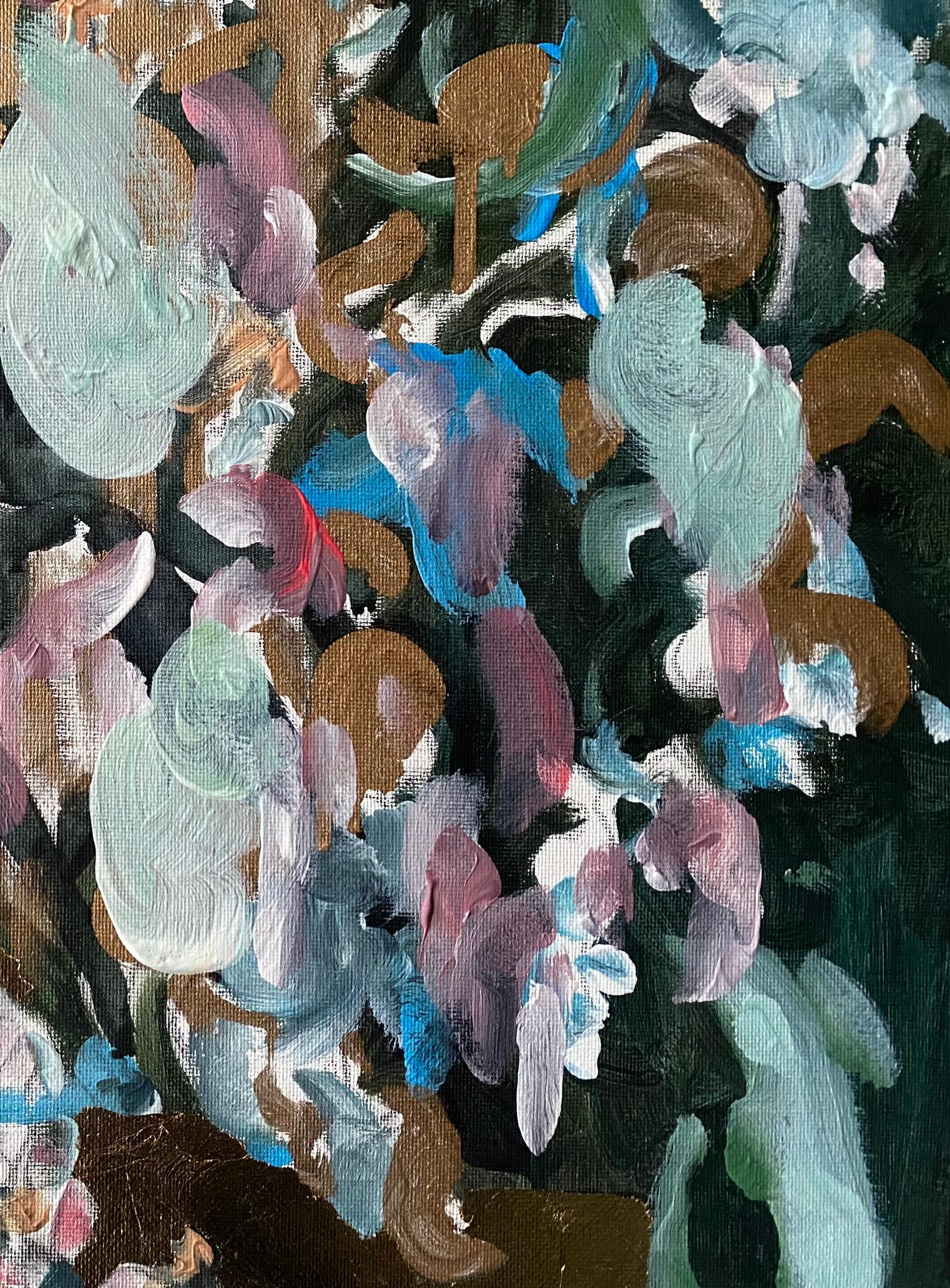 Olio originale - Paesaggio notturno e diurno - Set di ricordi - Artista britannico premiato - Foglia d'oro 13