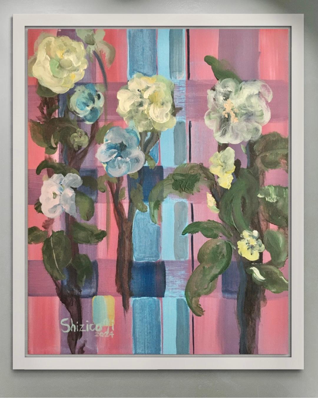 Original Oil Set- Weaver Series-Award Artist-British School-ExhibitionCollection - Gray Abstract Painting by Shizico Yi