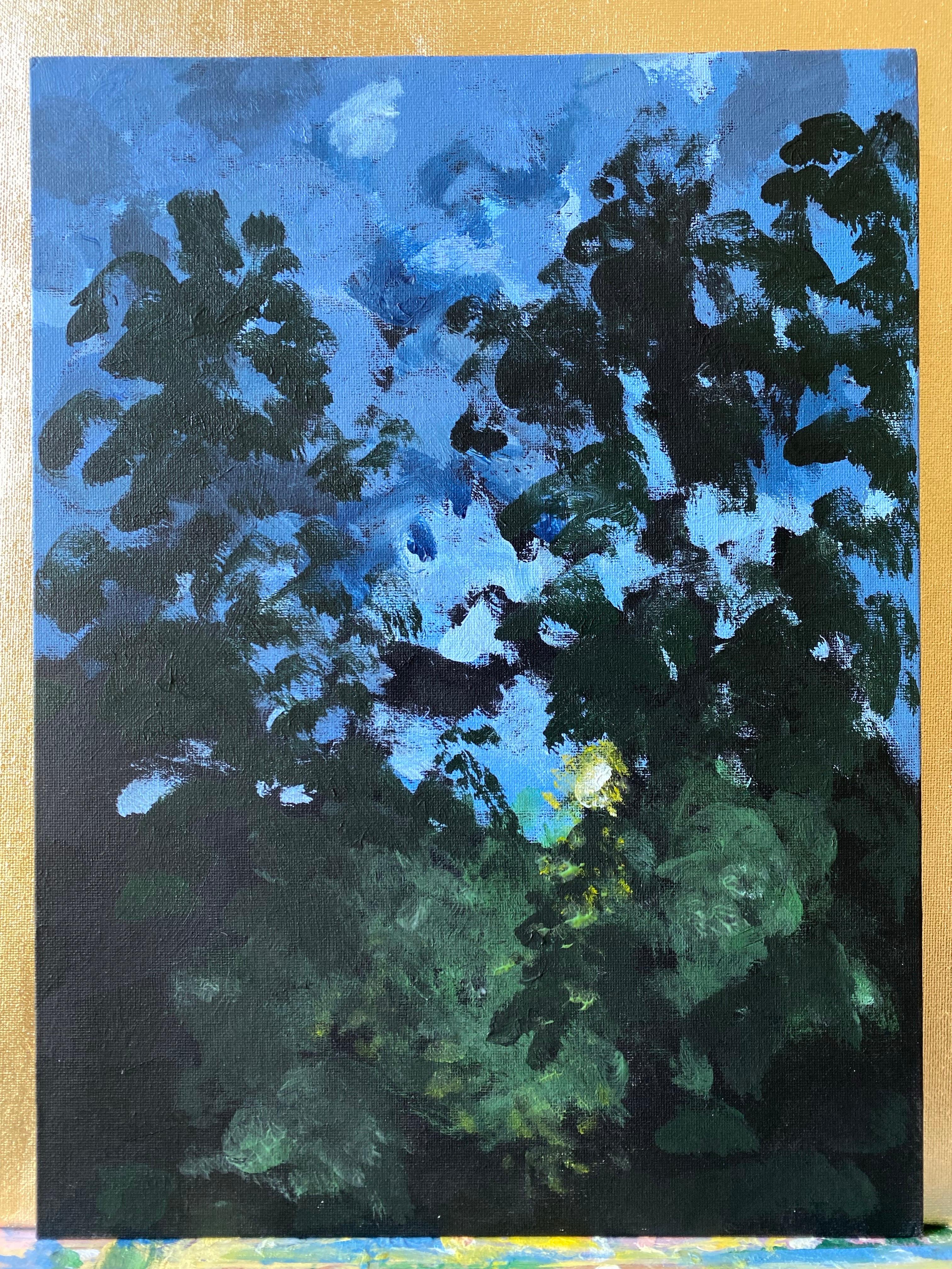 Original-Sunset Song: The Night-British Awarded Artist-Impressionism-Plein Air For Sale 5