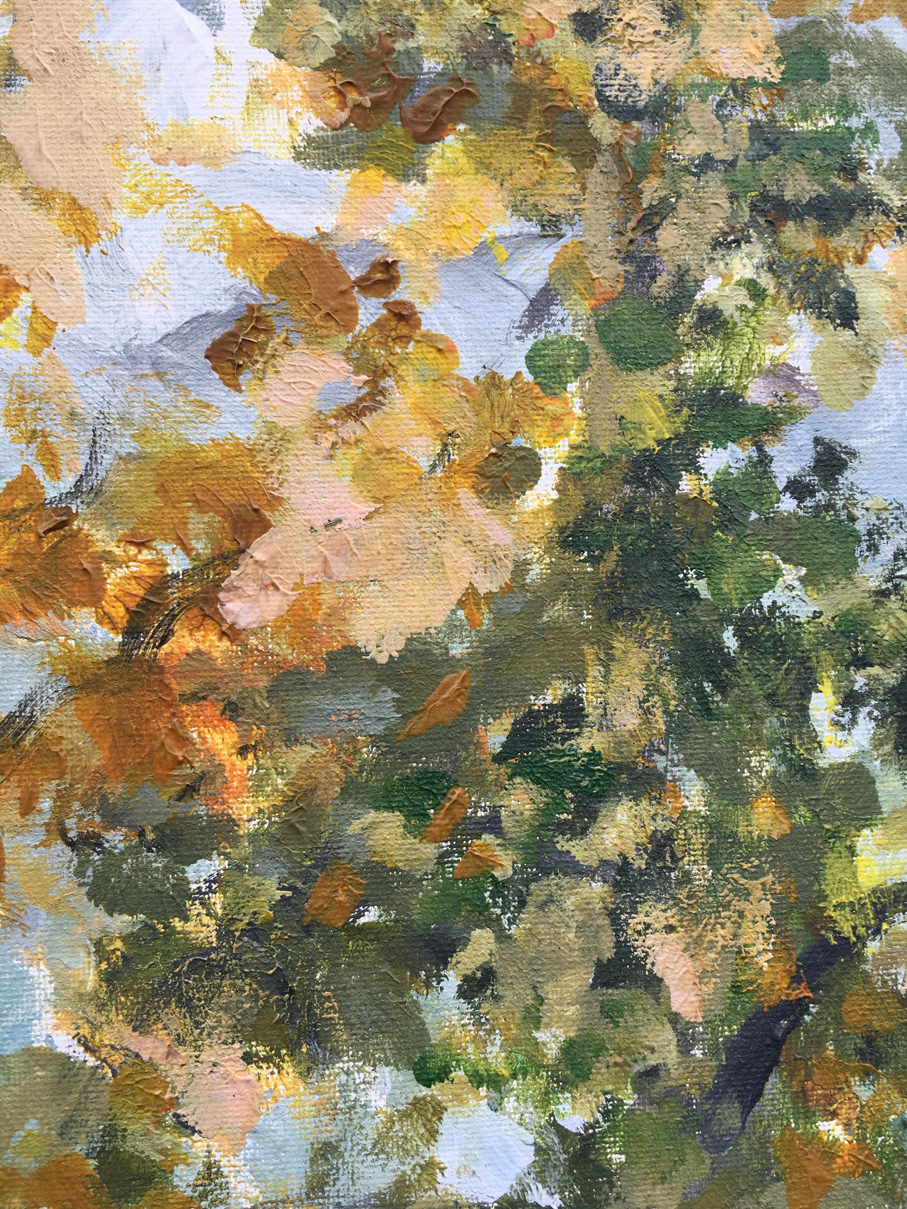 Original Triptychon-Herbst in London-plein air-British, preisgekrönter Künstler, große Ölgemälde im Angebot 14