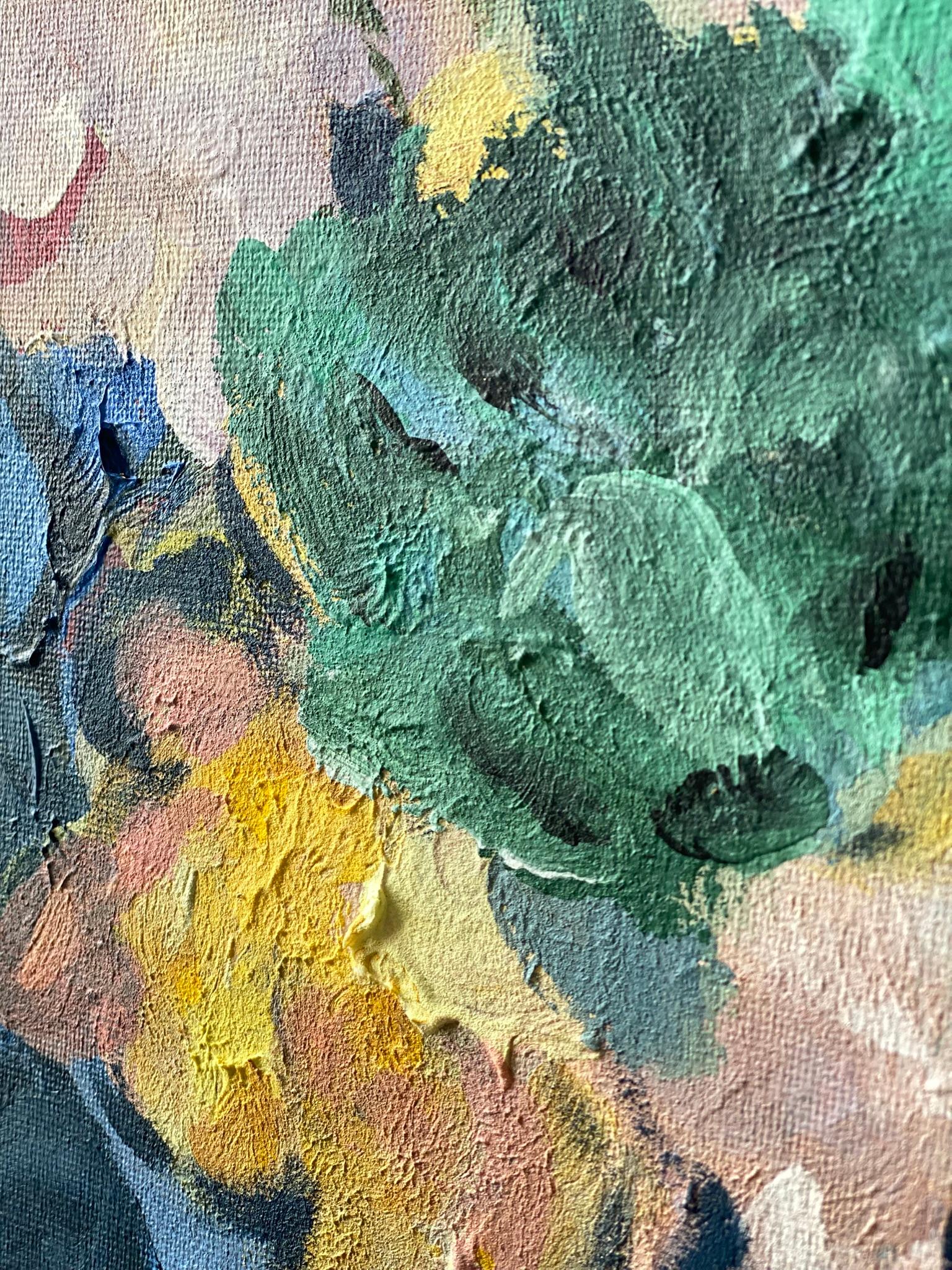 Original-Once in a Sturgeon Moon-British Awarded Artist-plein air-Gold Leaf For Sale 6