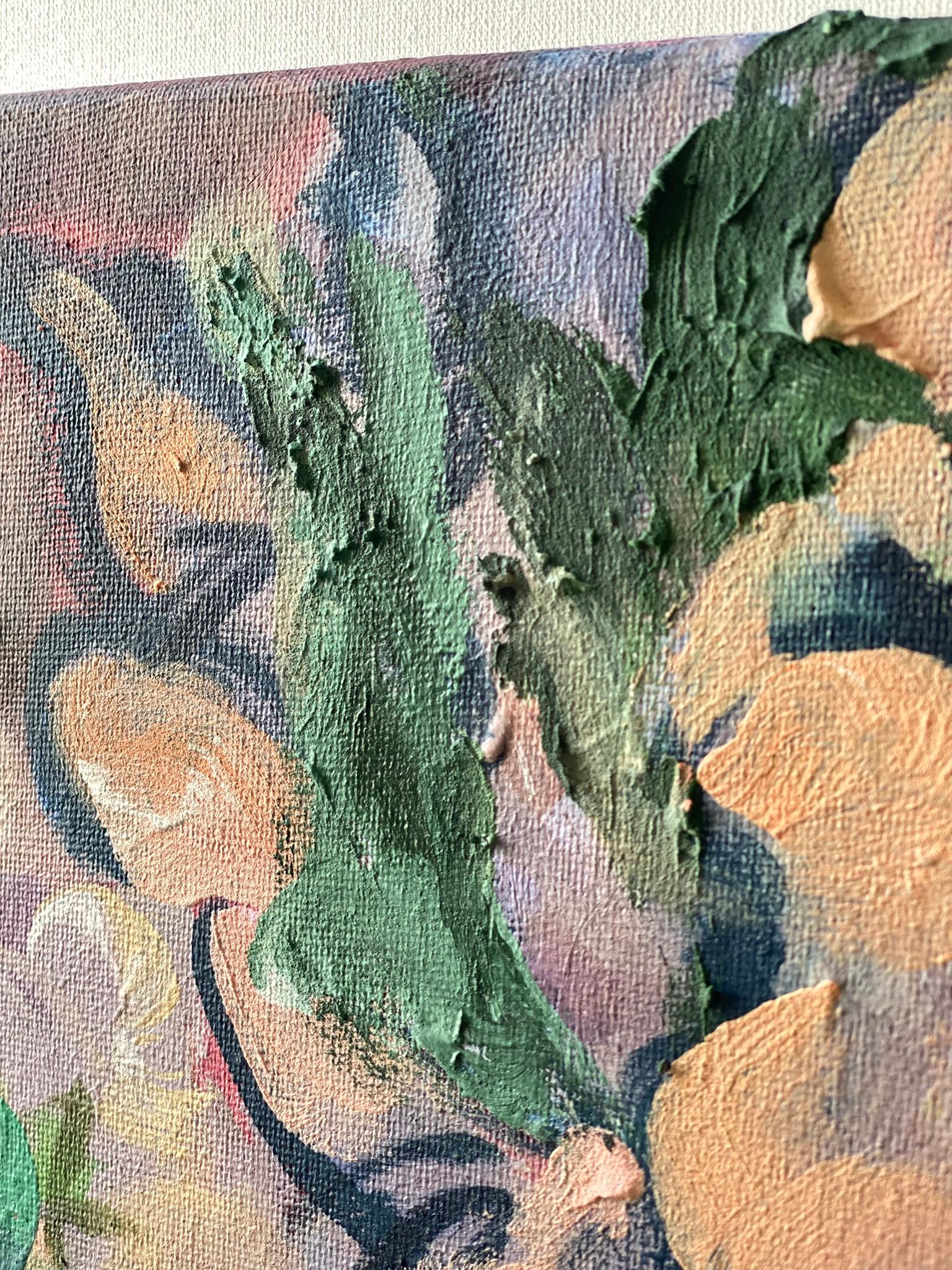 Original-Once in a Sturgeon Moon-British Awarded Artist-plein air-Gold Leaf For Sale 7