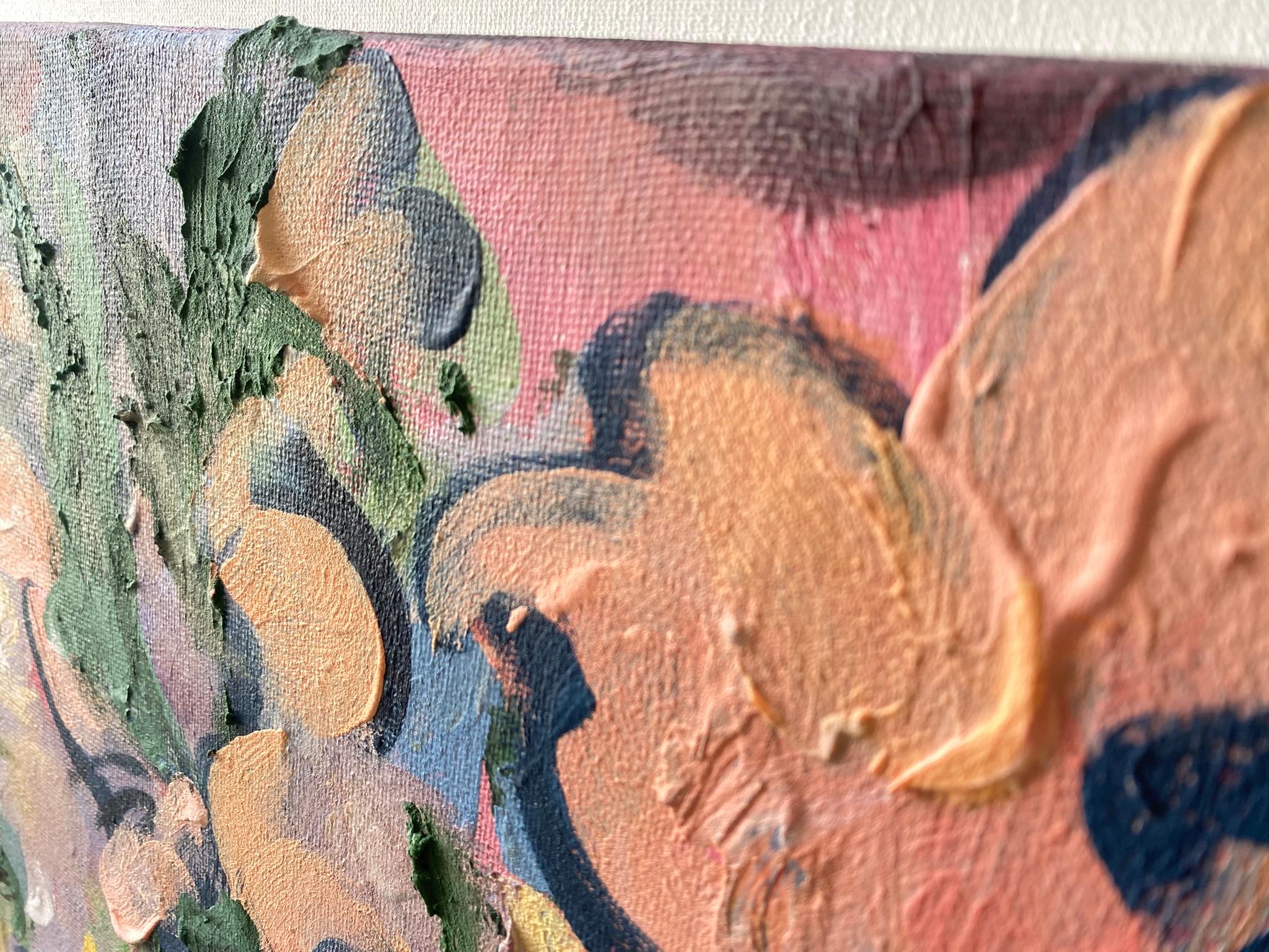 Original-Once in a Sturgeon Moon-British Awarded Artist-plein air-Gold Leaf For Sale 13
