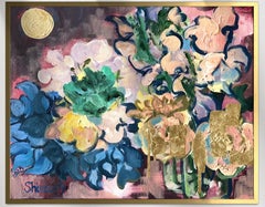 Original-Once in a Sturgeon Moon-British Awarded Artist-plein air-Gold Leaf