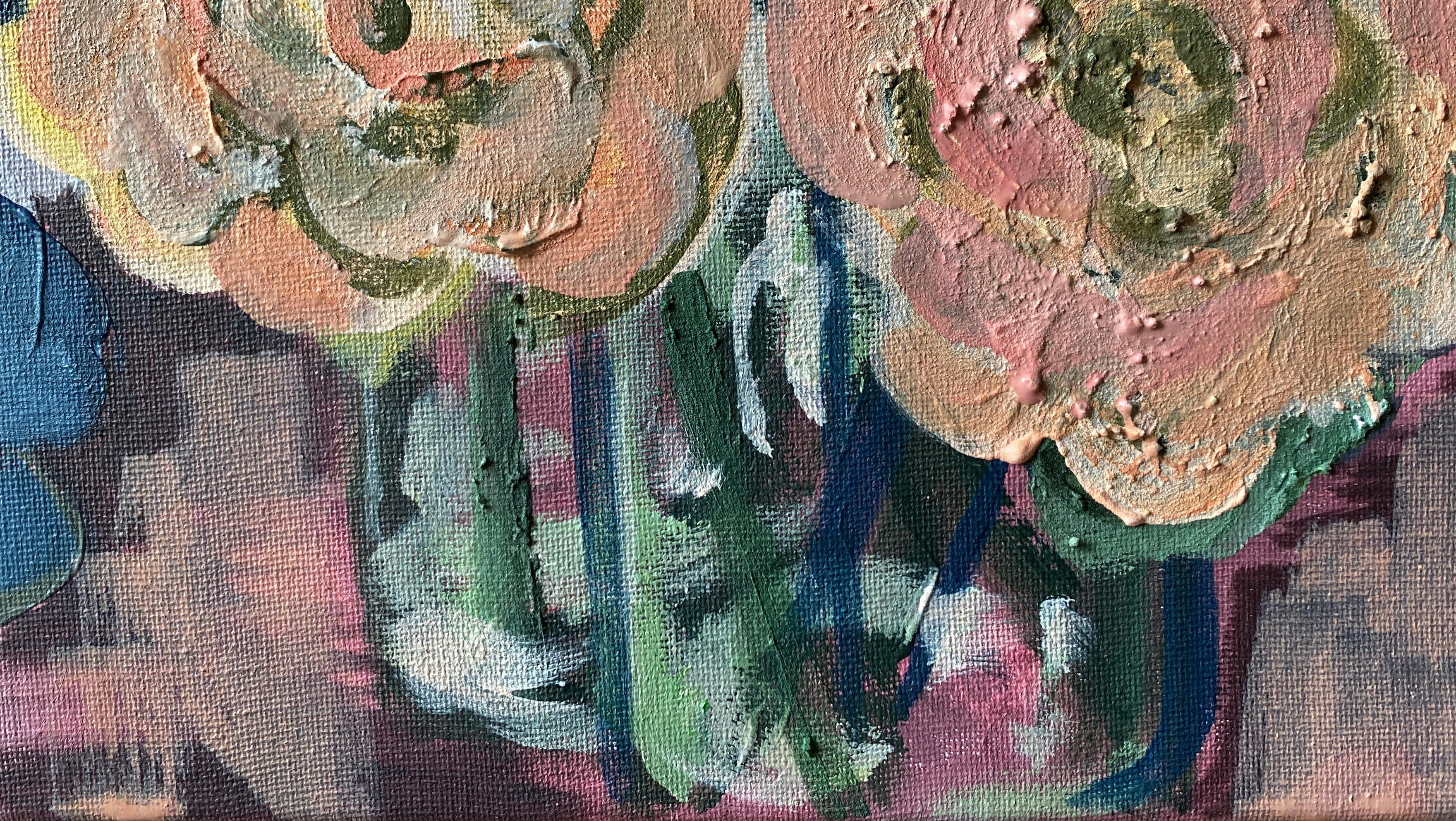 Original-Once in a Sturgeon Moon-British Awarded Artist-plein air-Summer Blooms For Sale 11