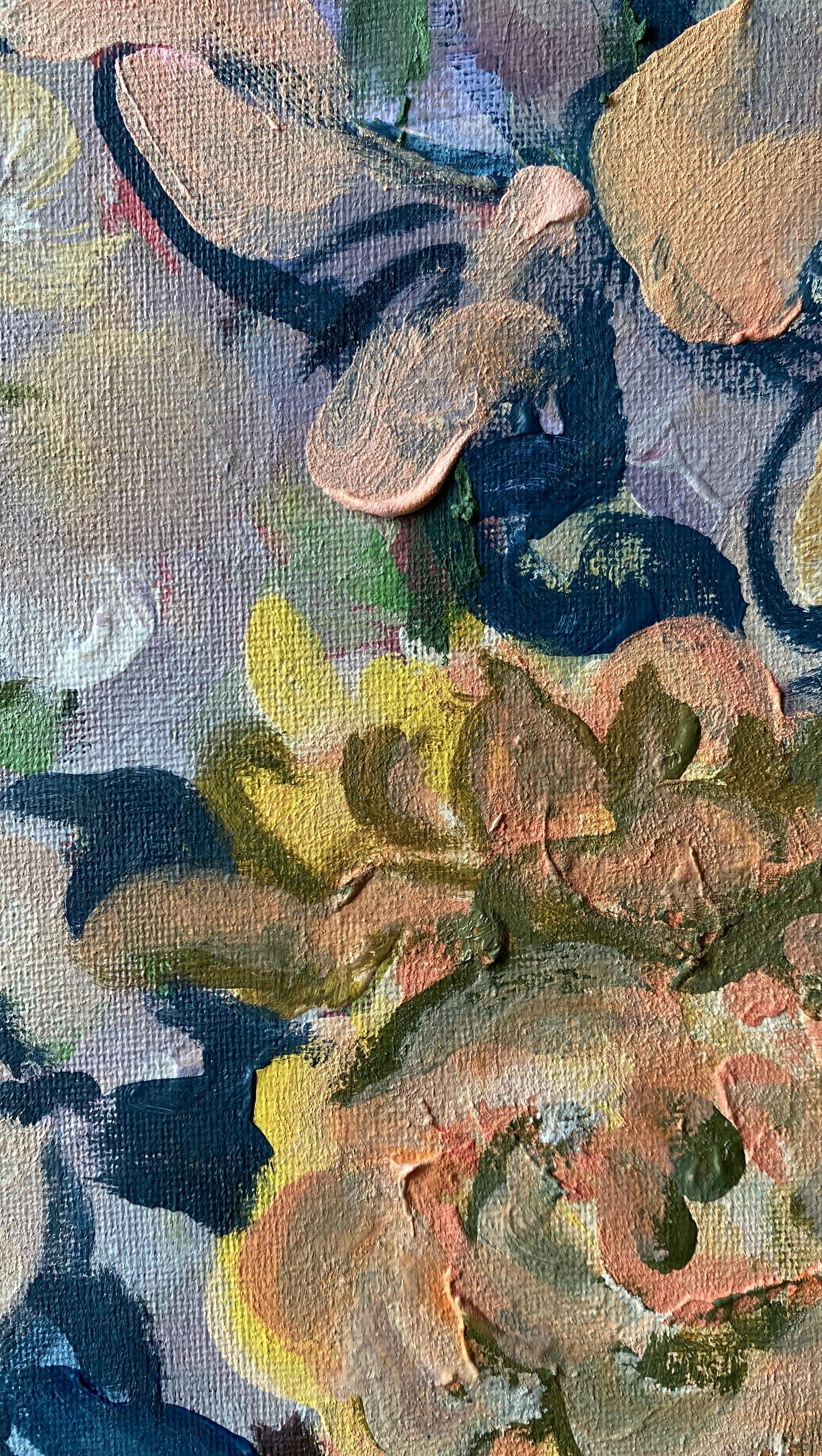 Original-Once in a Sturgeon Moon-British Awarded Artist-plein air-Summer Blooms For Sale 1
