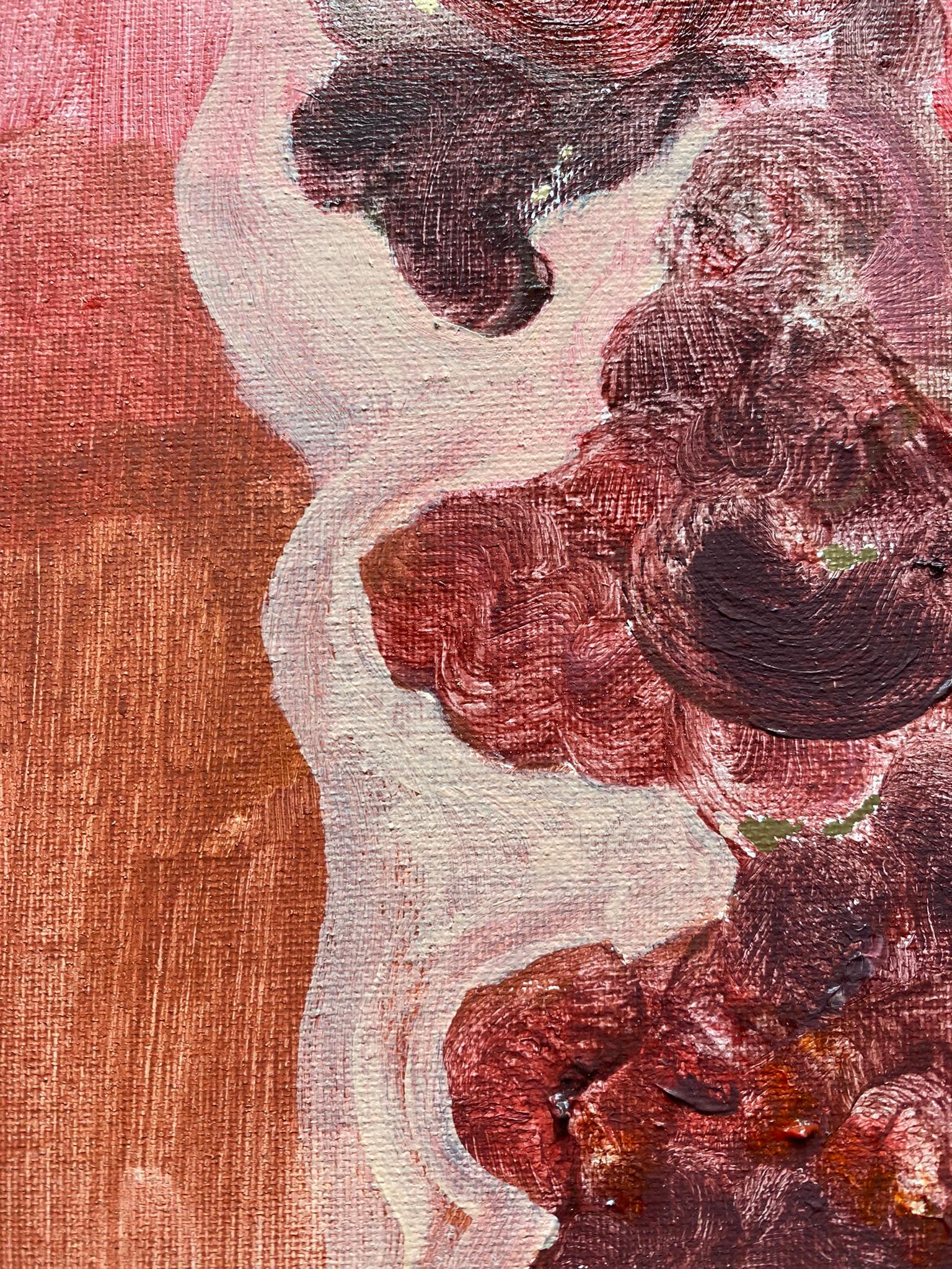 Original-Primary Red-Sunlit-British Awarded Artist-Gold Leaf oil on canvas For Sale 9