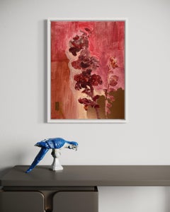 Original-Primary Red-Sunlit-British Awarded Artist-Gold Leaf oil on canvas