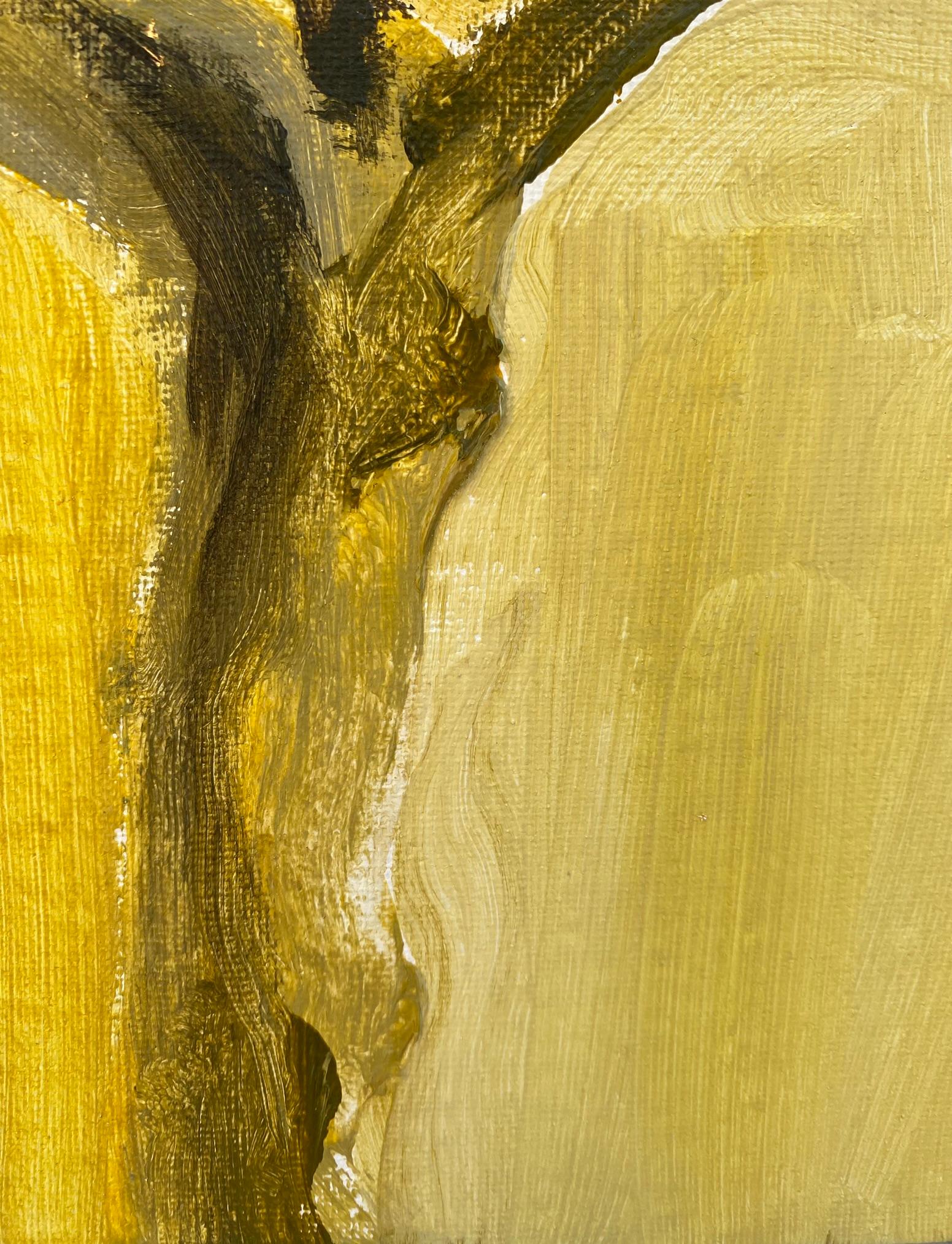 Original-Primary Yellow-Sunlit-Abstract-Expression-Gold Leaf-UK Awarded Artist 9
