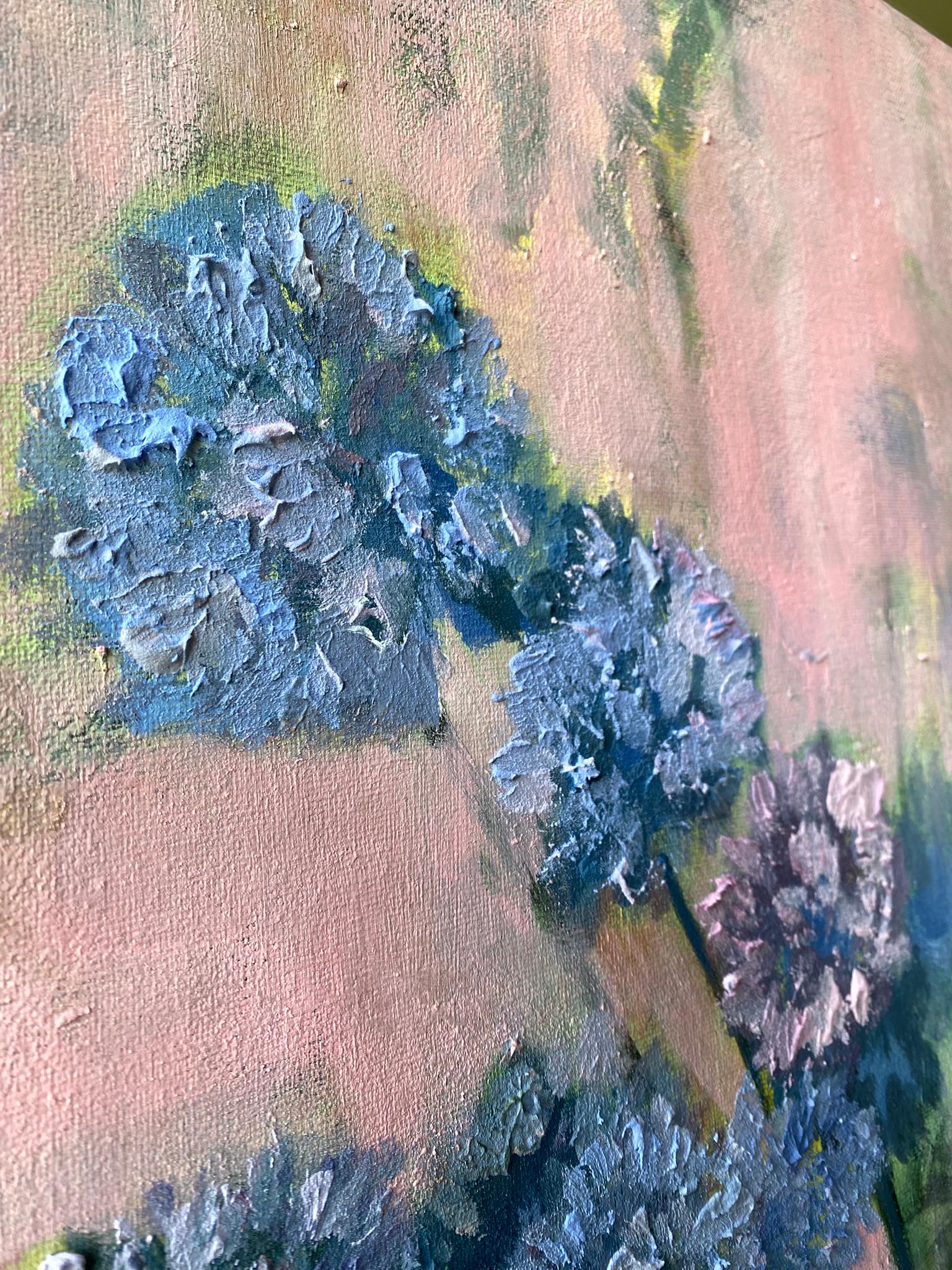 Original-Purple Misty Alliums-British Awarded Artist-impasto-oil-plein air im Angebot 7