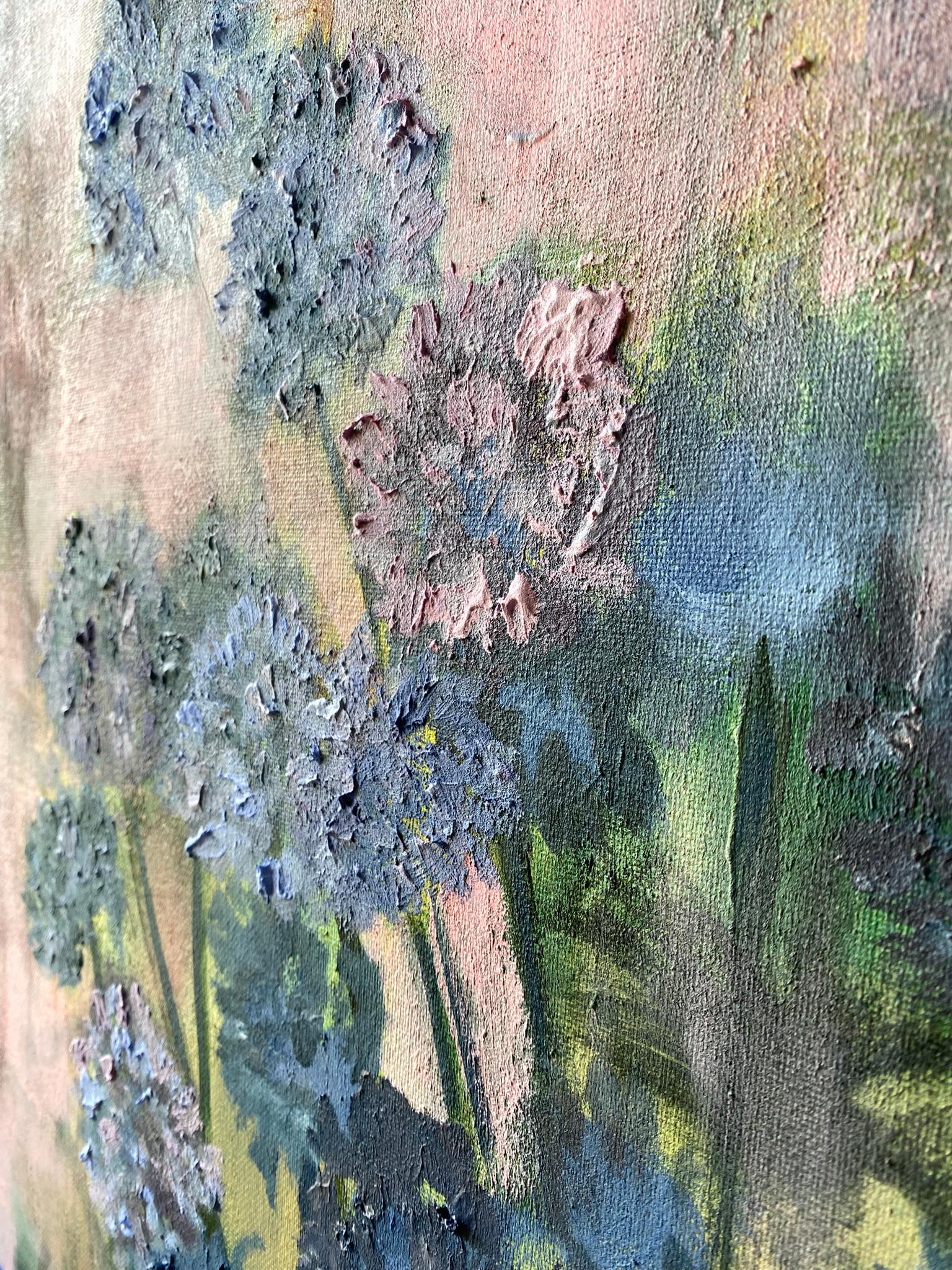 Original-Purple Misty Alliums-British Awarded Artist-impasto-oil-plein air im Angebot 8