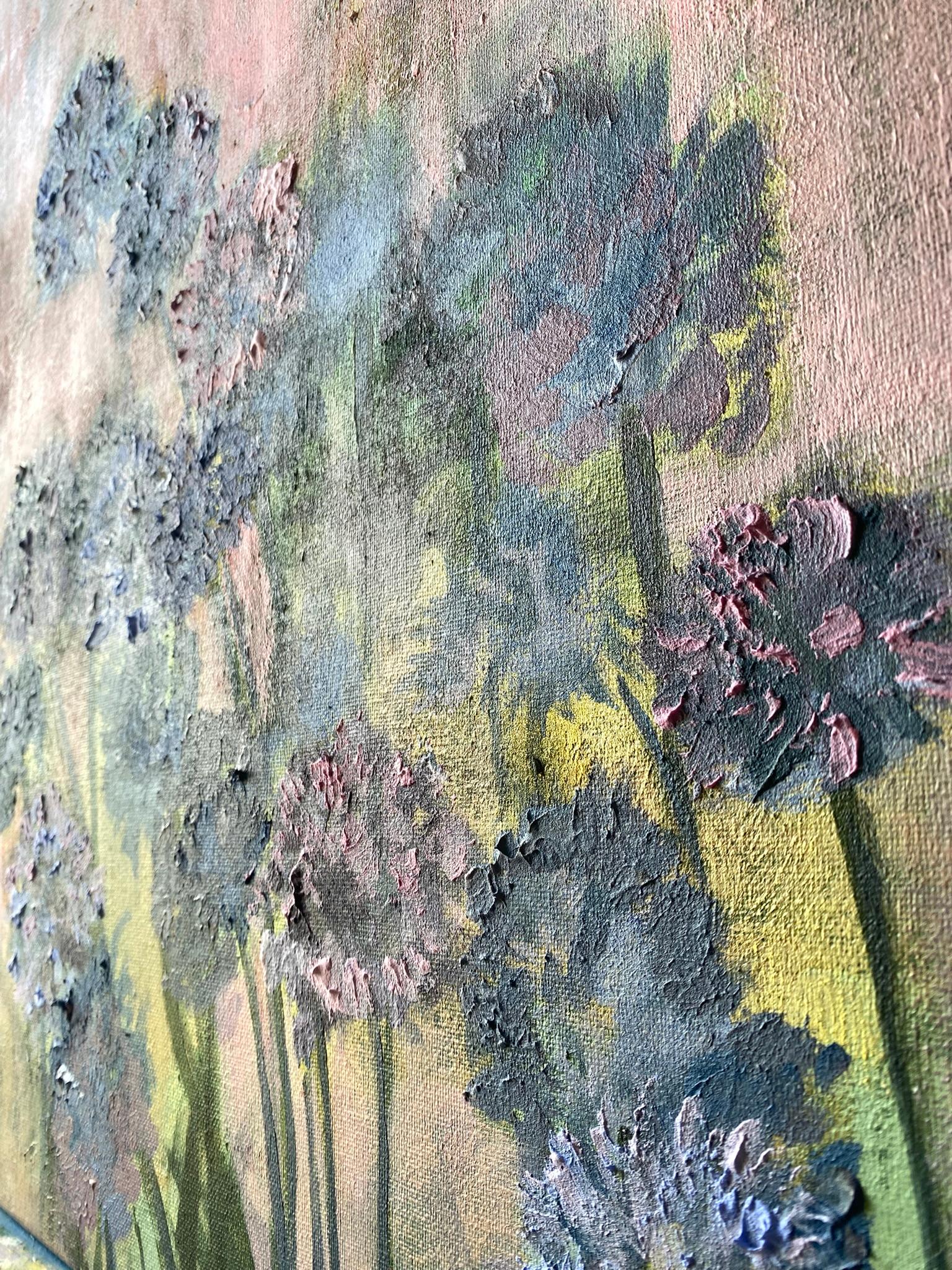 Original-Purple Misty Alliums-British Awarded Artist-impasto-oil-plein air im Angebot 9