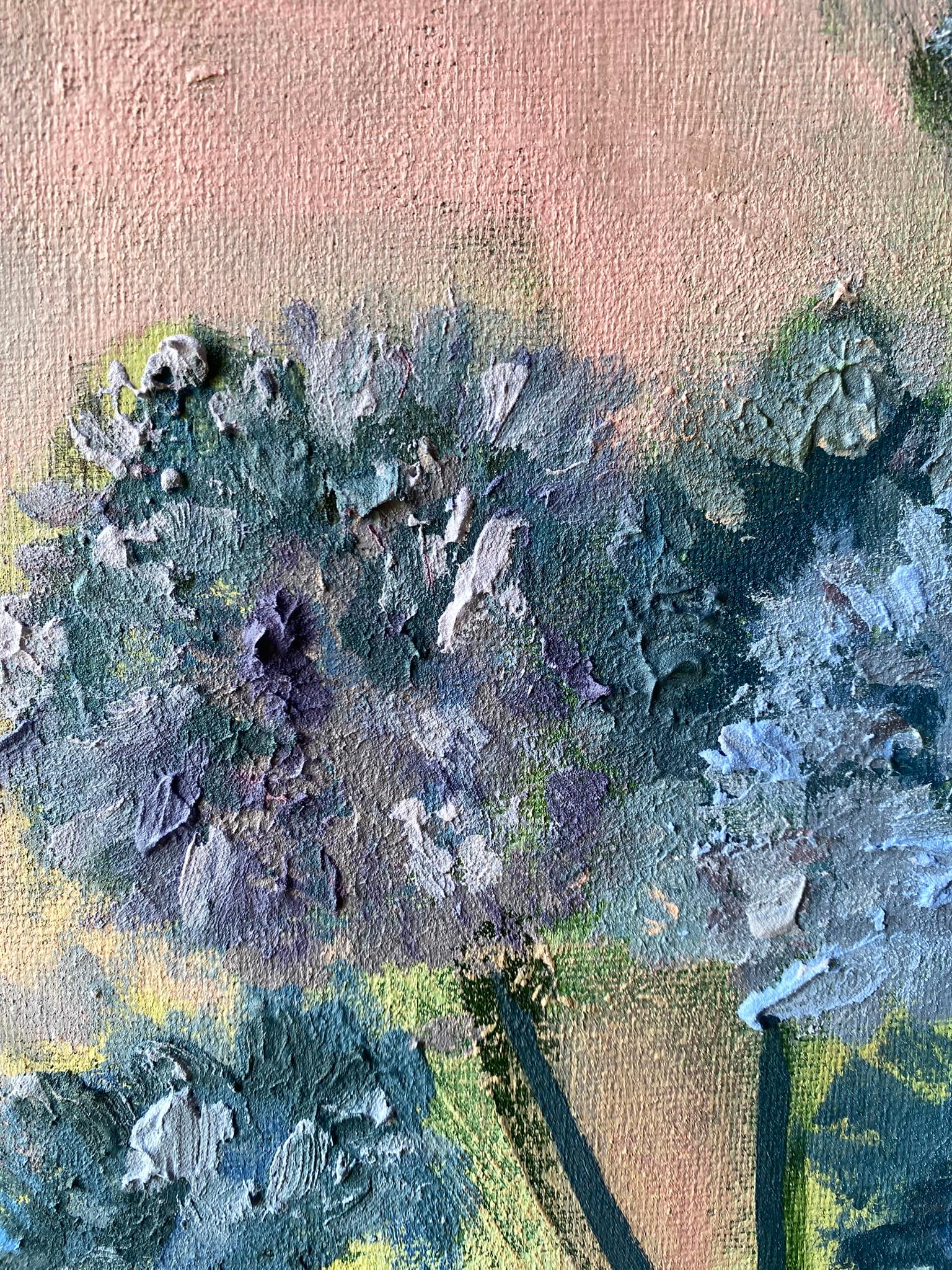 Original-Purple Misty Alliums-British Awarded Artist-impasto-oil-plein air im Angebot 11
