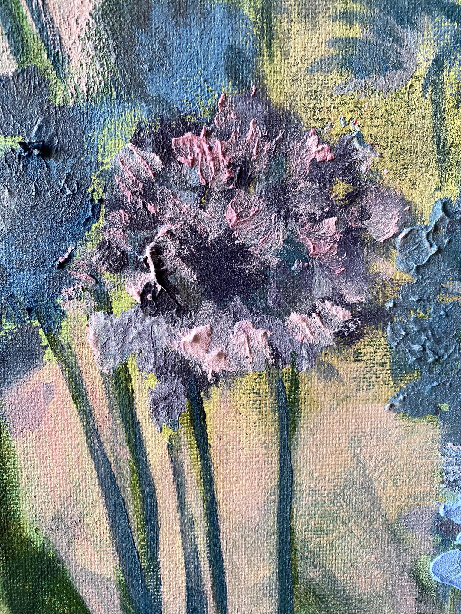 Original-Purple Misty Alliums-British Awarded Artist-impasto-oil-plein air im Angebot 12