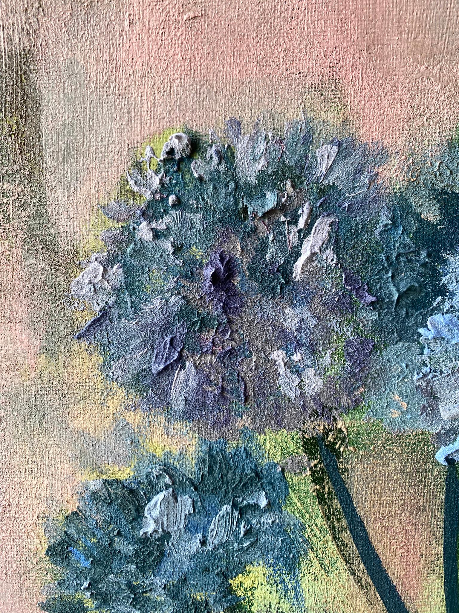Original-Purple Misty Alliums-British Awarded Artist-impasto-oil-plein air im Angebot 4