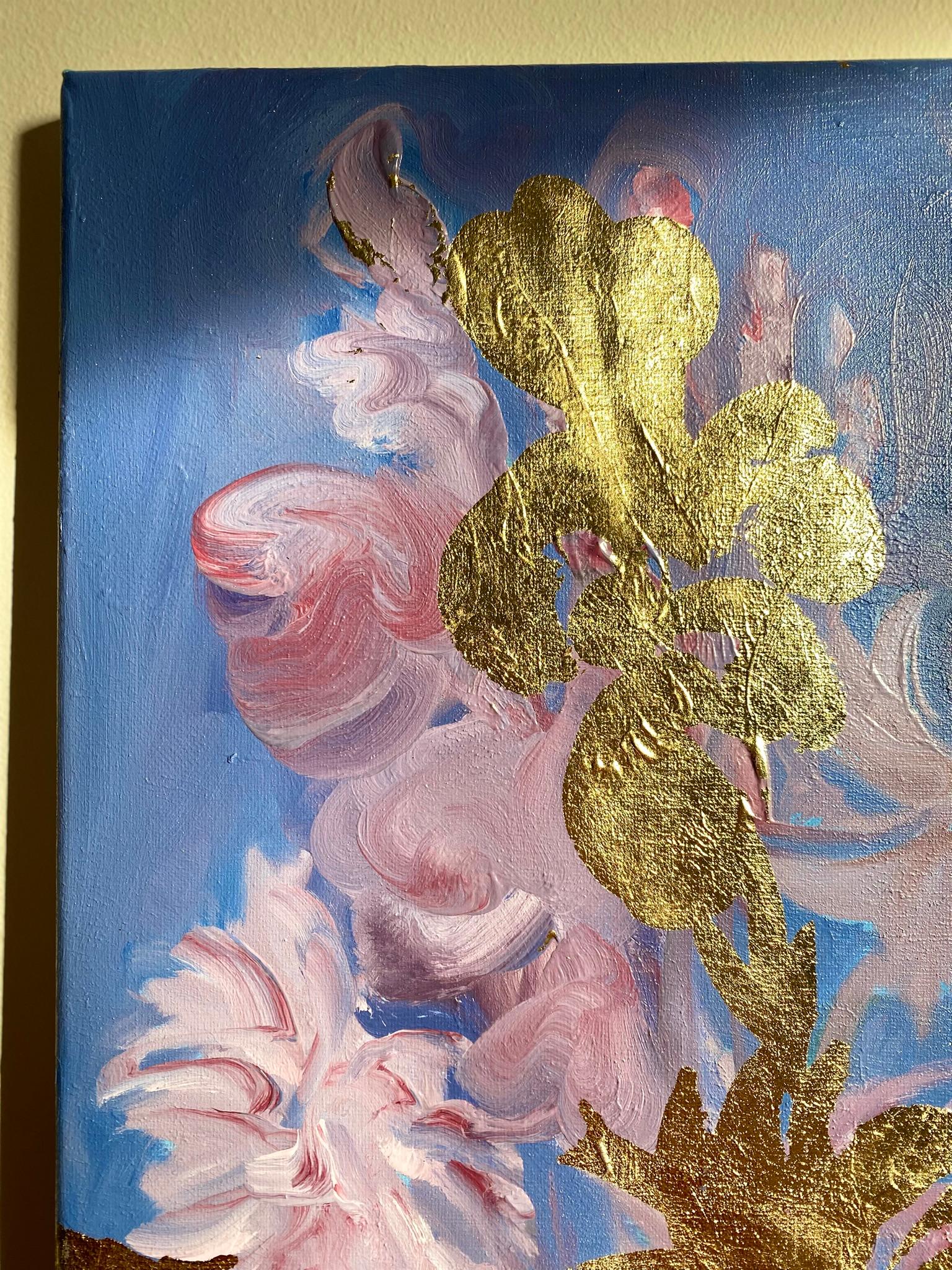 Original Quadriptych-Sunlit Series-British Awarded Artist-Gold Leaf with Oil 14