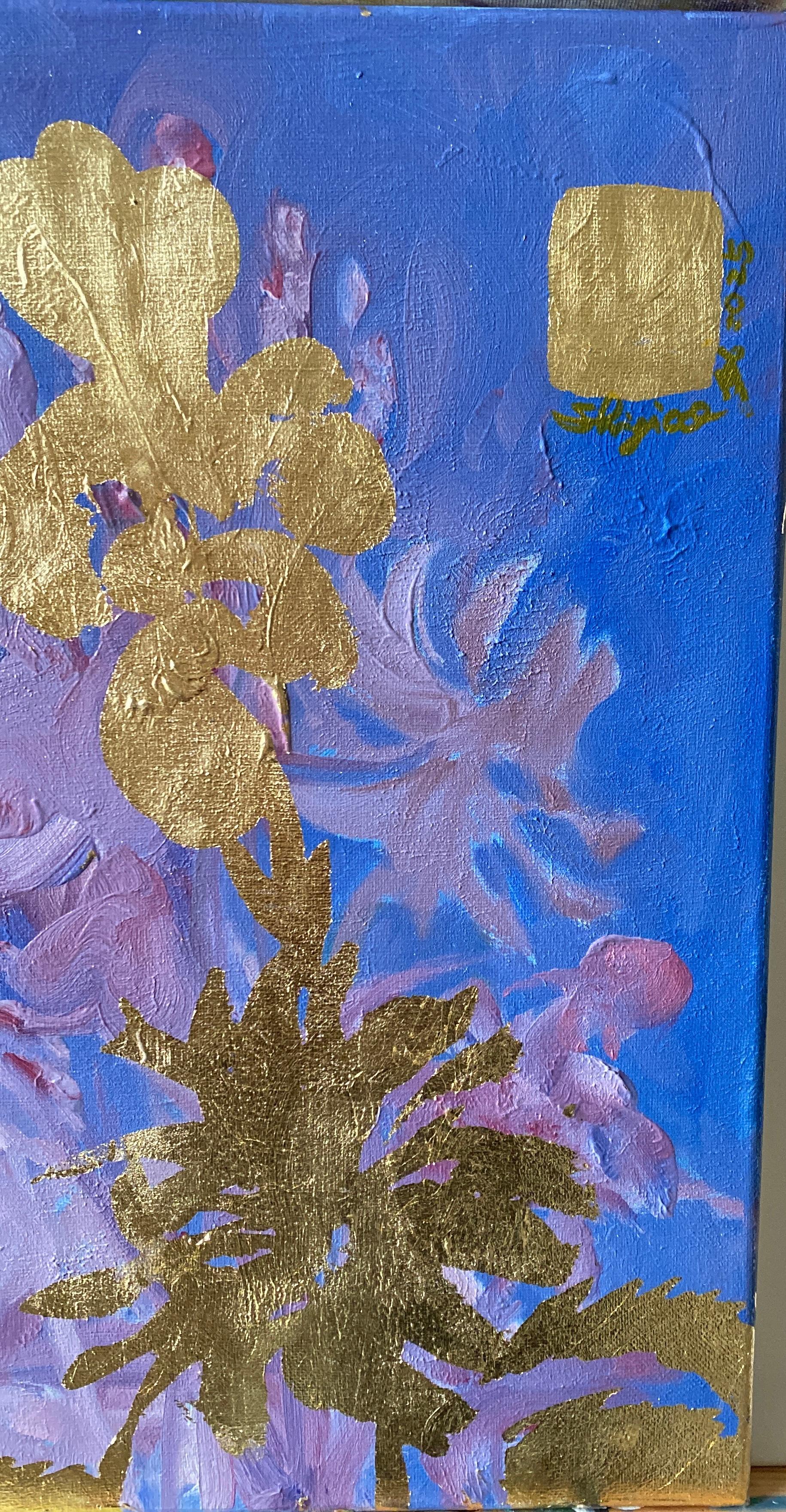Original Quadriptychon-Sunlit Series-British Awarded Artist-Gold Leaf with Oil im Angebot 15